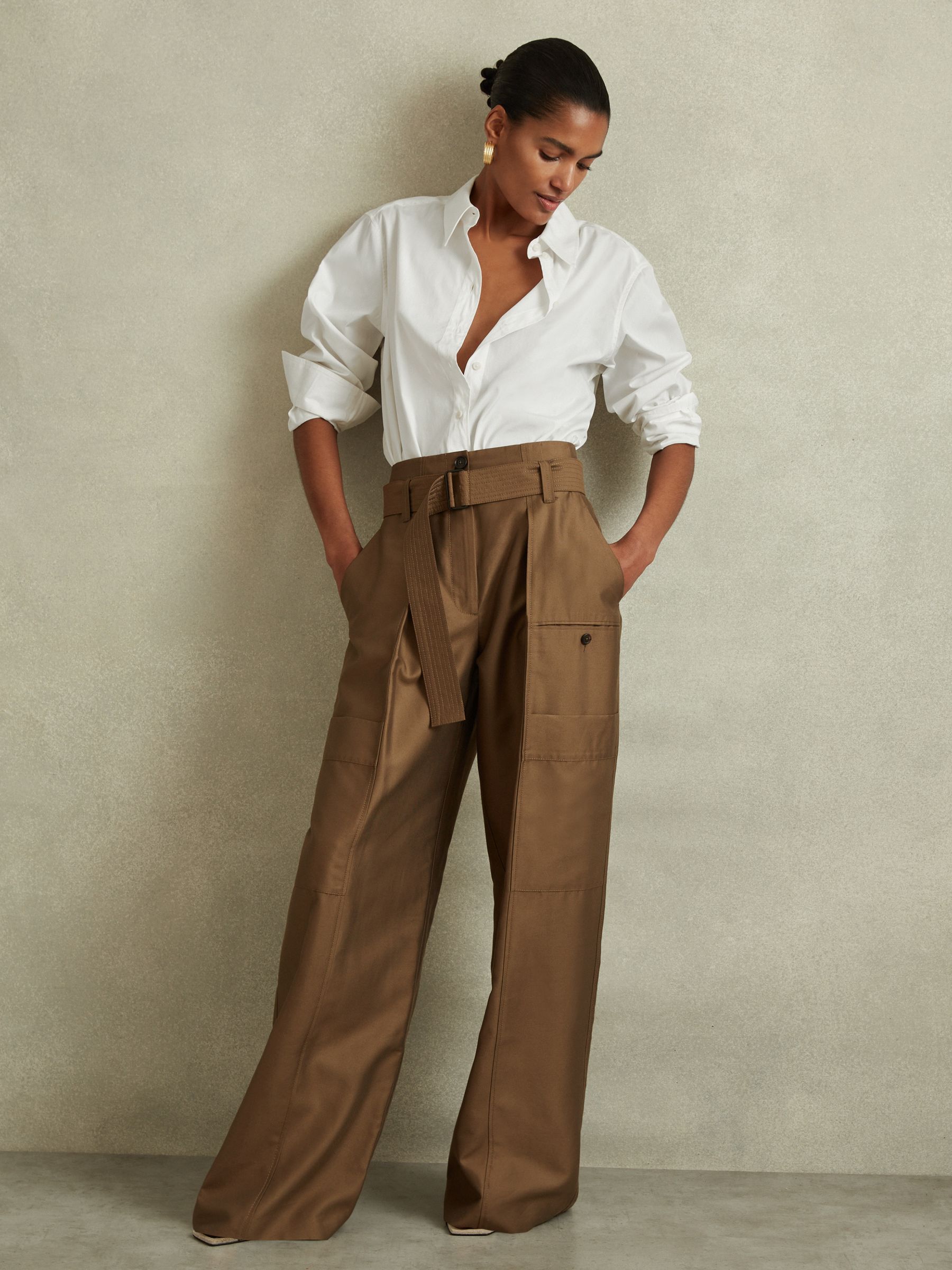 Cotton Poplin Shirt in White - Image 3 of 5