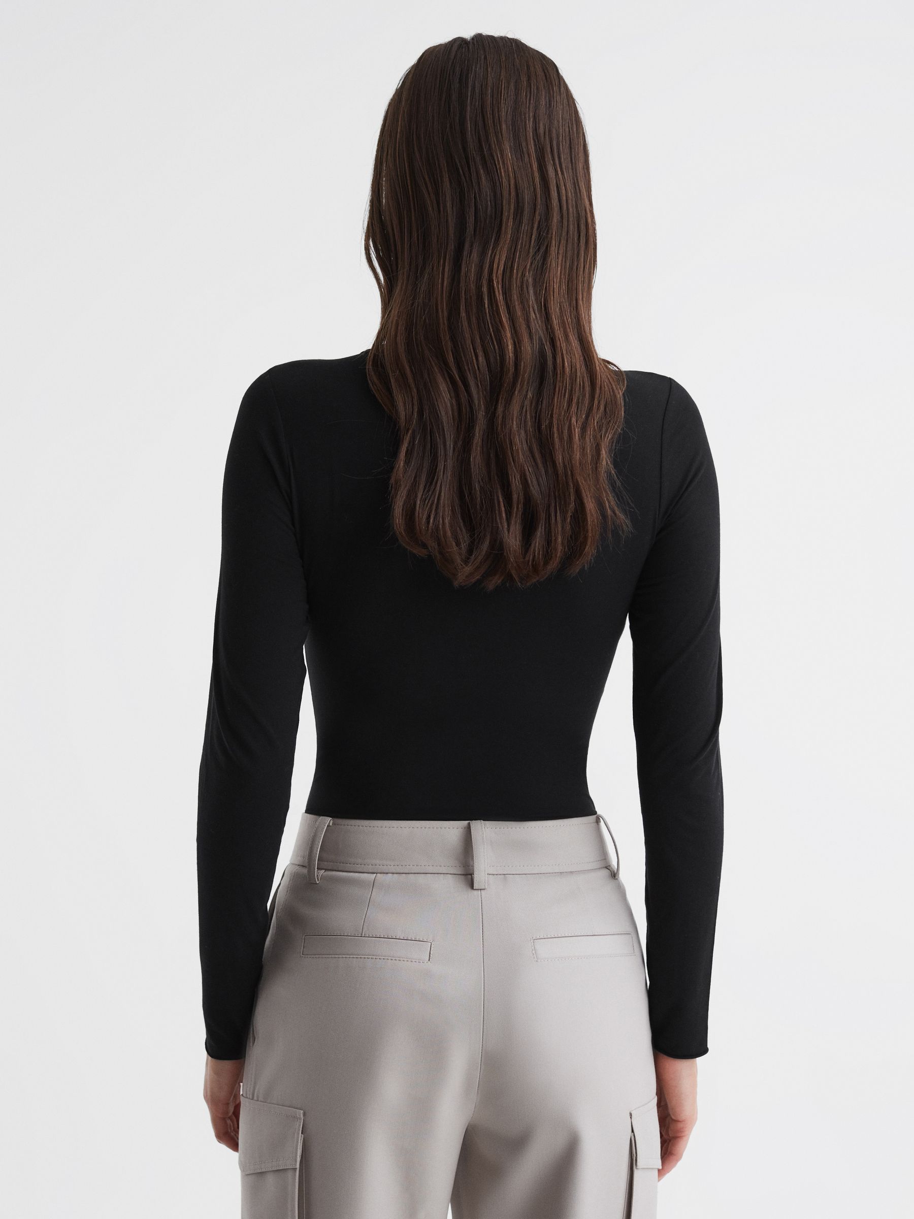 Long Sleeve Bodysuit in Black - Image 5 of 5