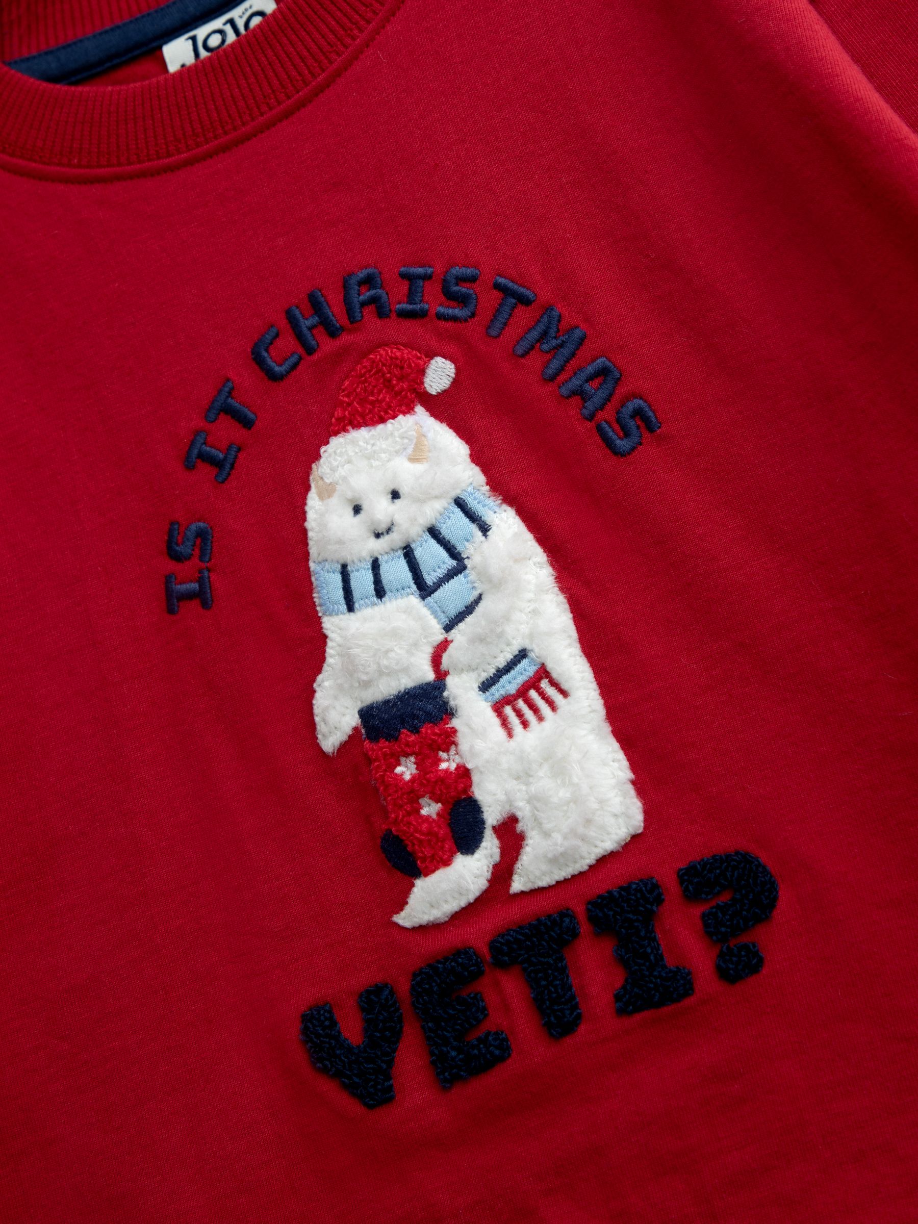 Dark Red Yeti Slogan Appliqué Top - Image 3 of 4