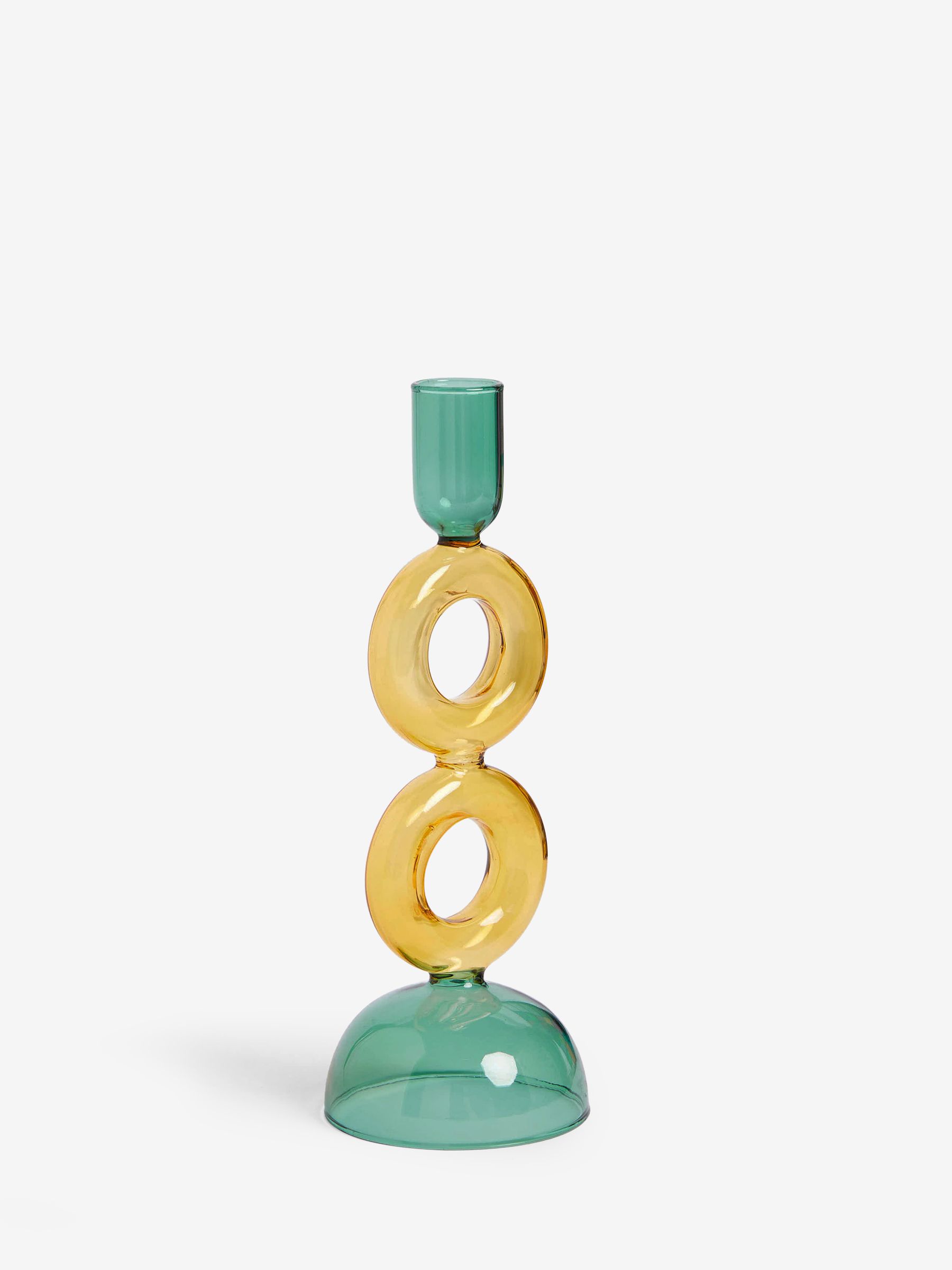 Novogratz Green/Yellow Donut Taper Candle Holder - Image 2 of 6