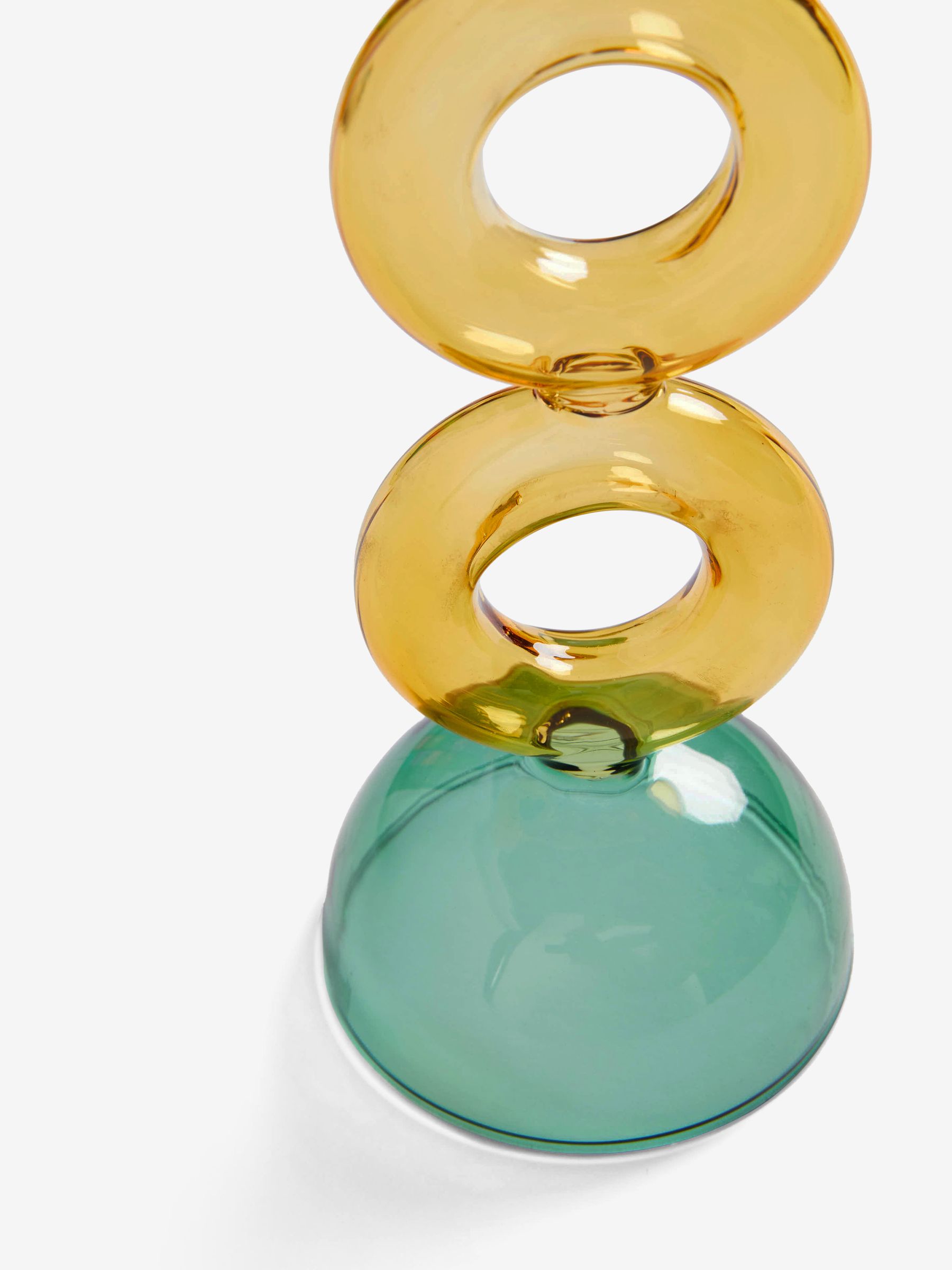 Novogratz Green/Yellow Donut Taper Candle Holder - Image 3 of 6