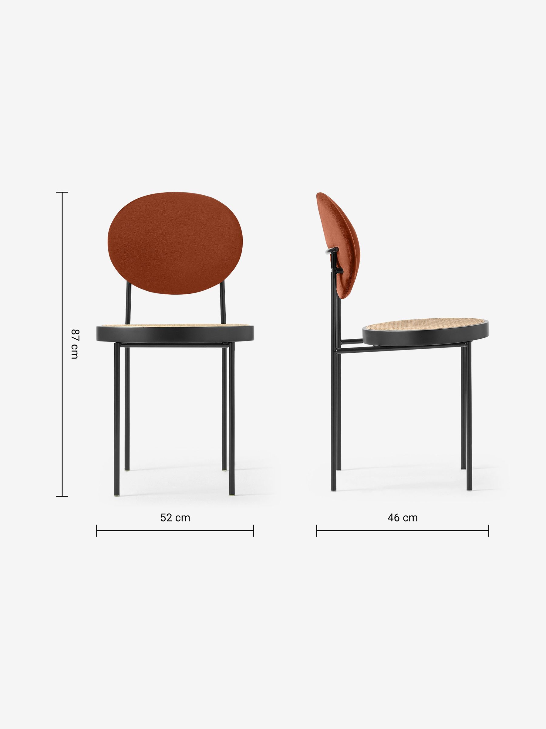 Rumana Dining Chair in Orange - Image 3 of 3