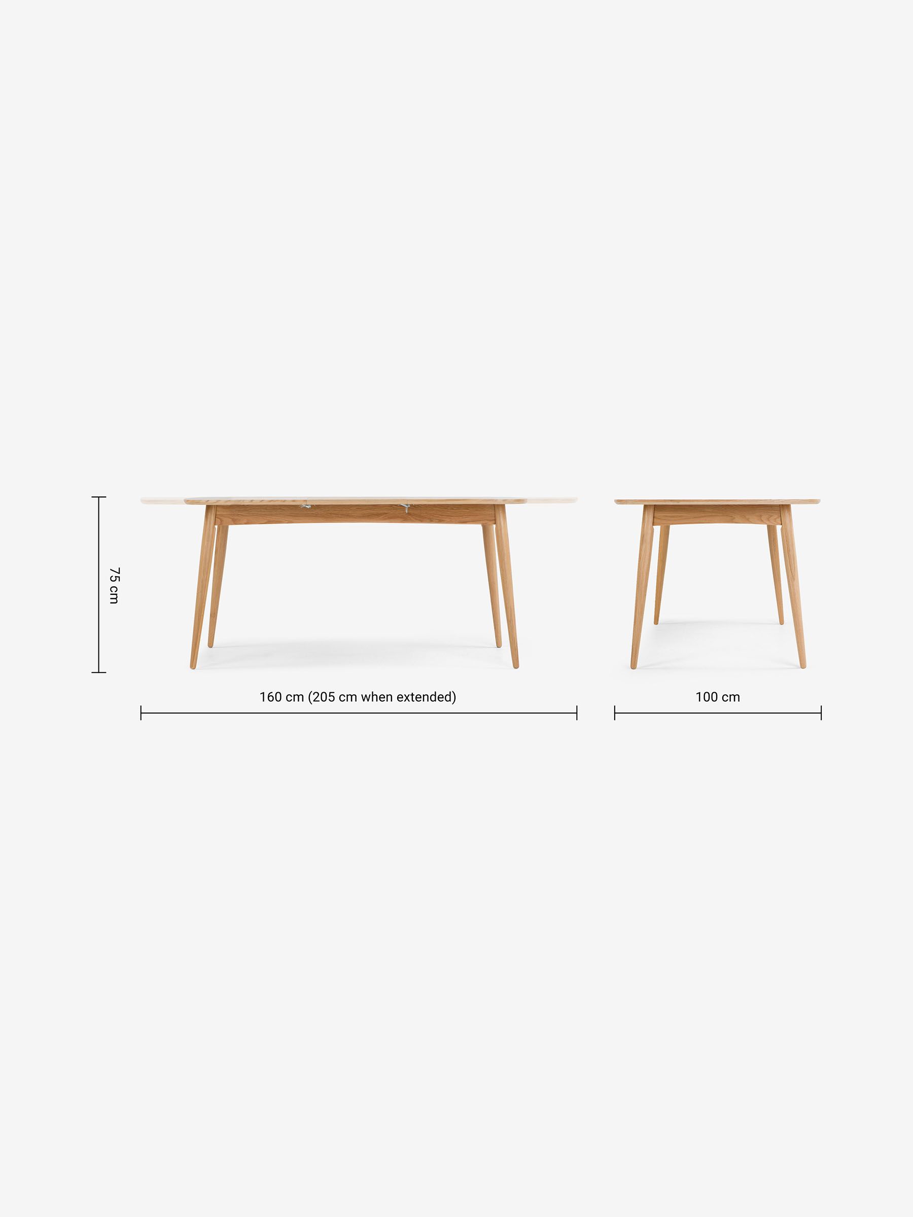 Deauville Rectangular 6 to 8 Seater Extending Dining Table in Oak - Image 4 of 4