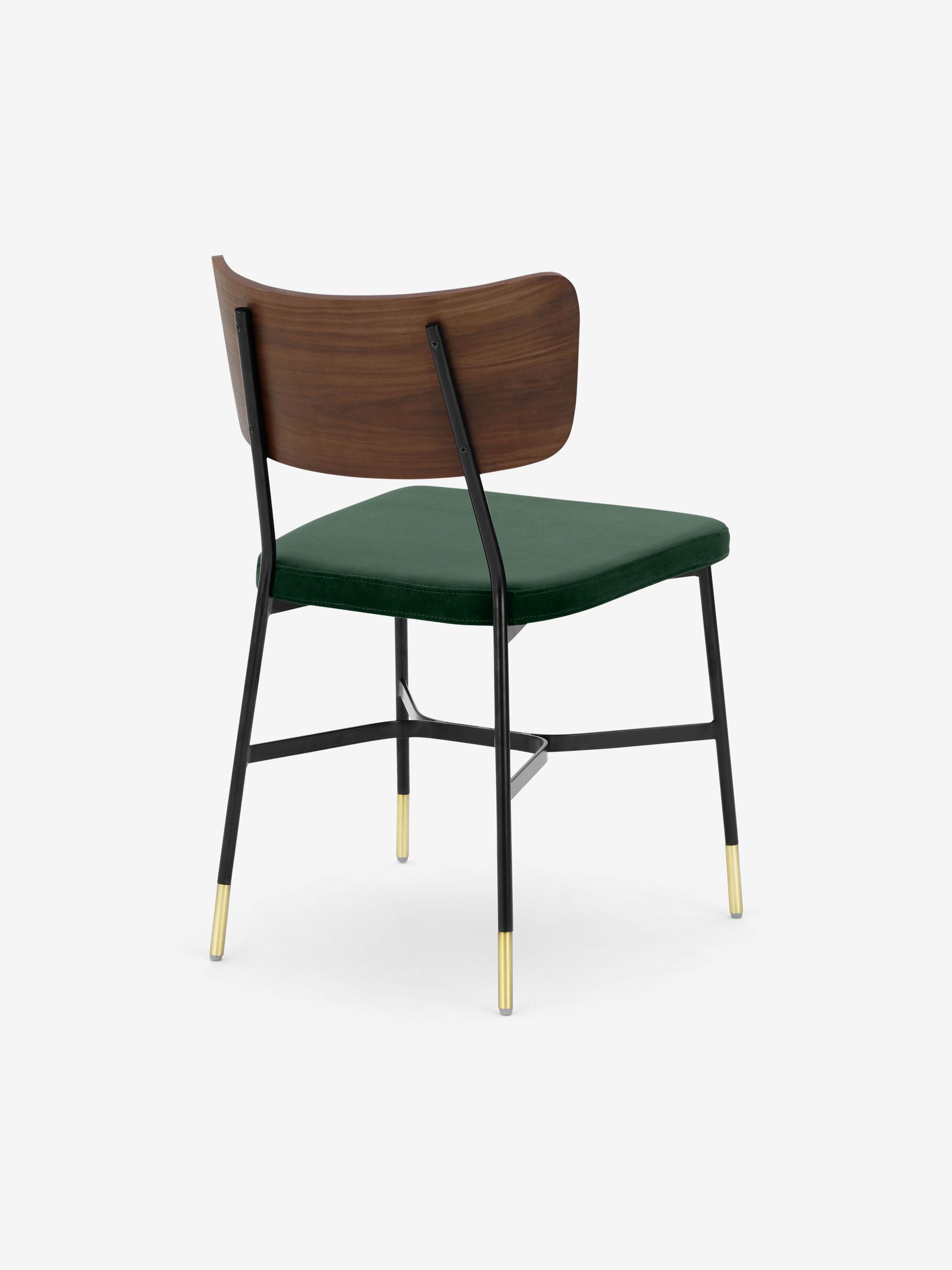 Set of 2 Amalyn Dining Chairs in Velvet in Green - Image 3 of 4