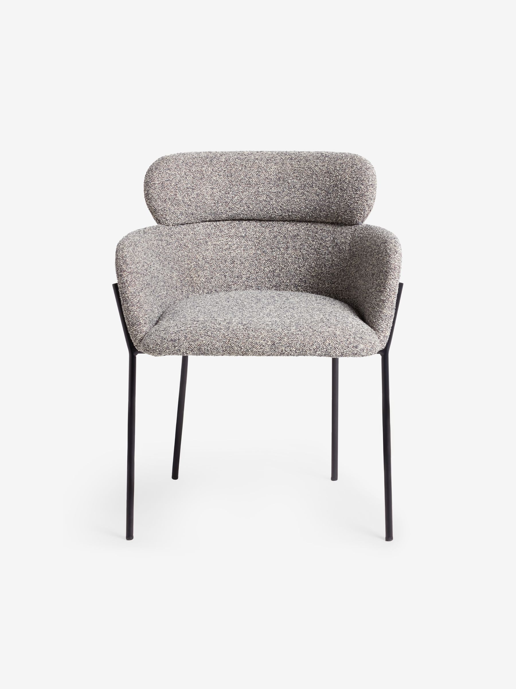 Ezra Dining Chair in Grey Marl Boucle - Image 6 of 6