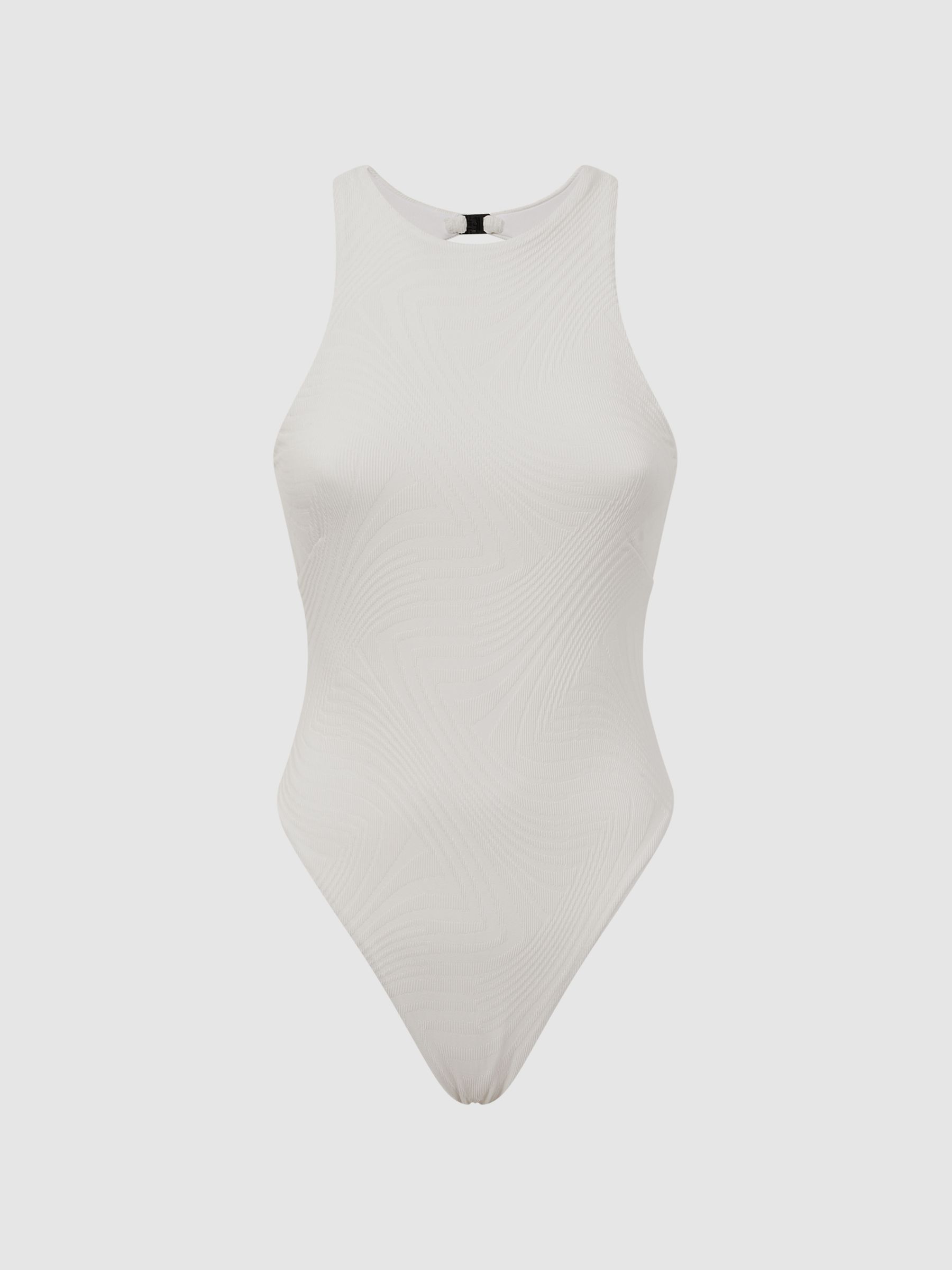 FELLA Open Back Swimsuit in Off White - Image 2 of 4