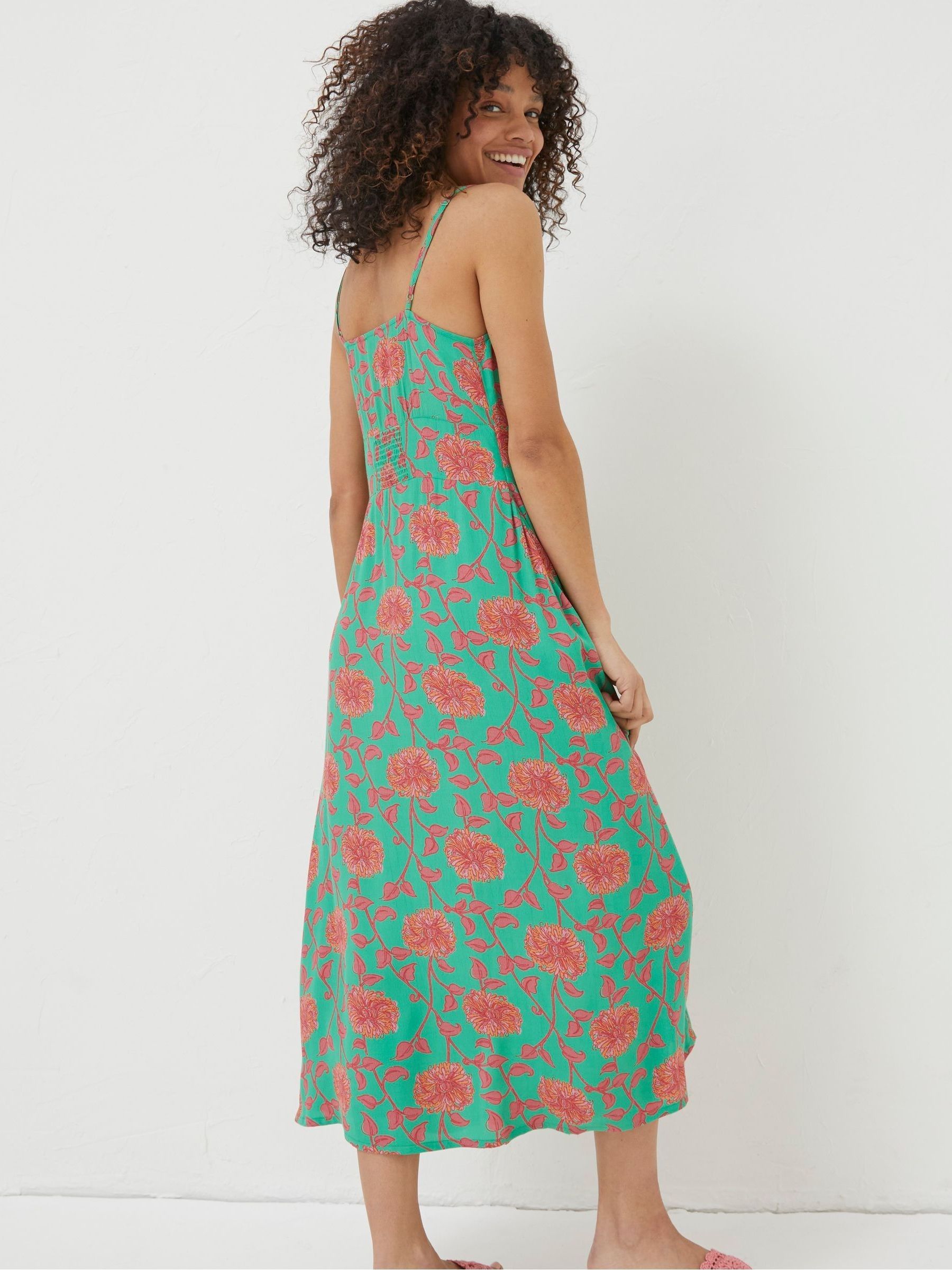 Green Ariel Bali Blooms Midi Dress - Image 2 of 5