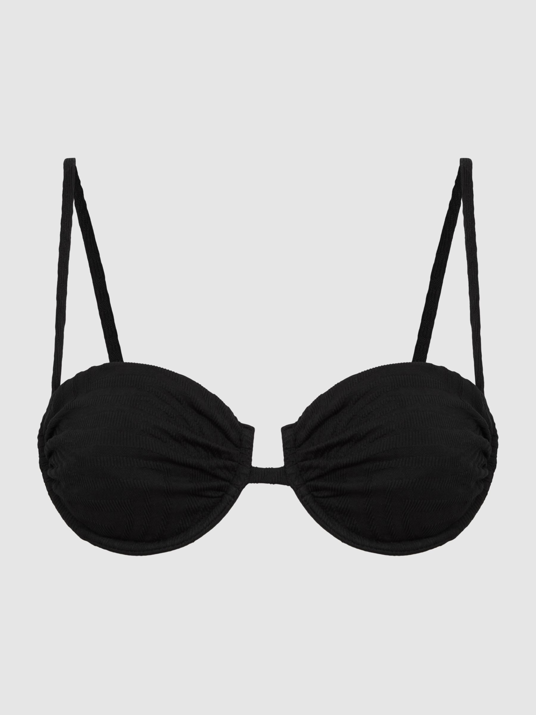 FELLA Balconette Bikini Top in Black - Image 2 of 4