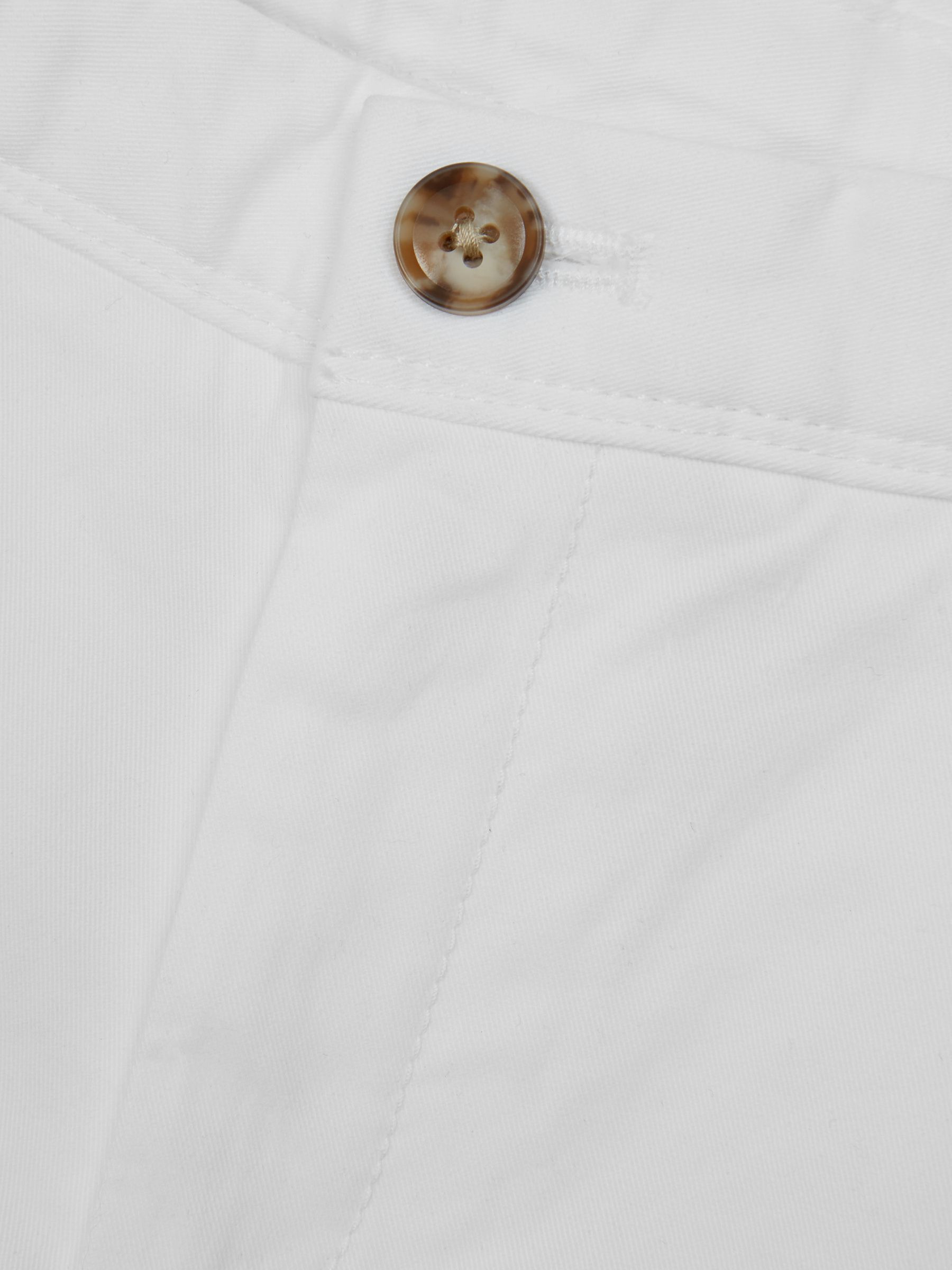 Slim Fit Casual Chinos in White - Image 6 of 6
