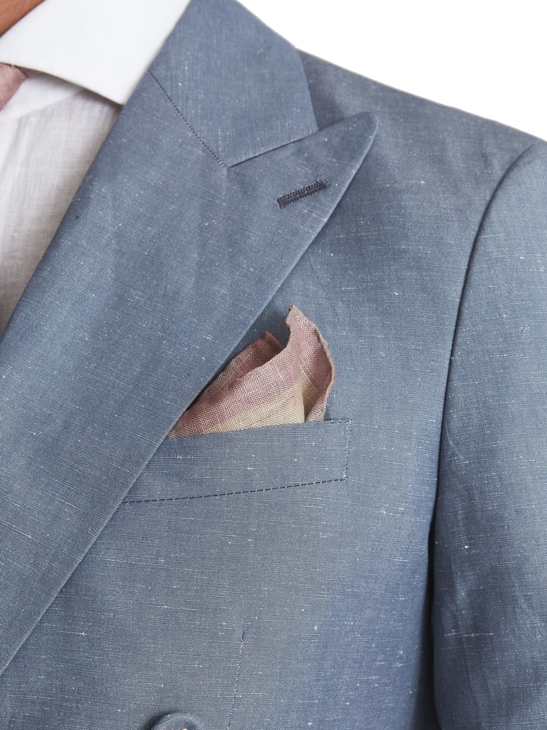 Linen Pocket Square in Pink - Image 1 of 4