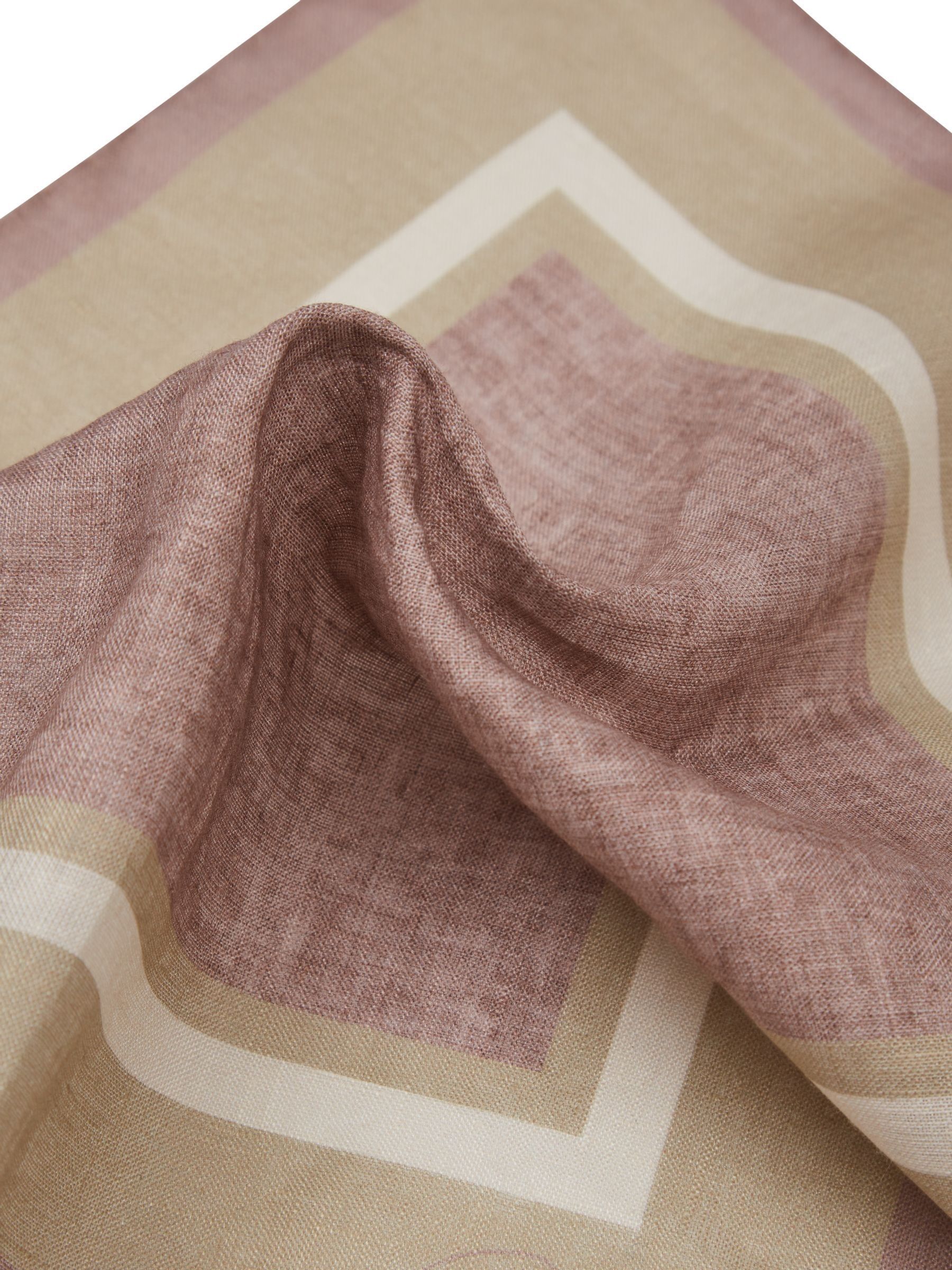 Linen Pocket Square in Pink - Image 4 of 4