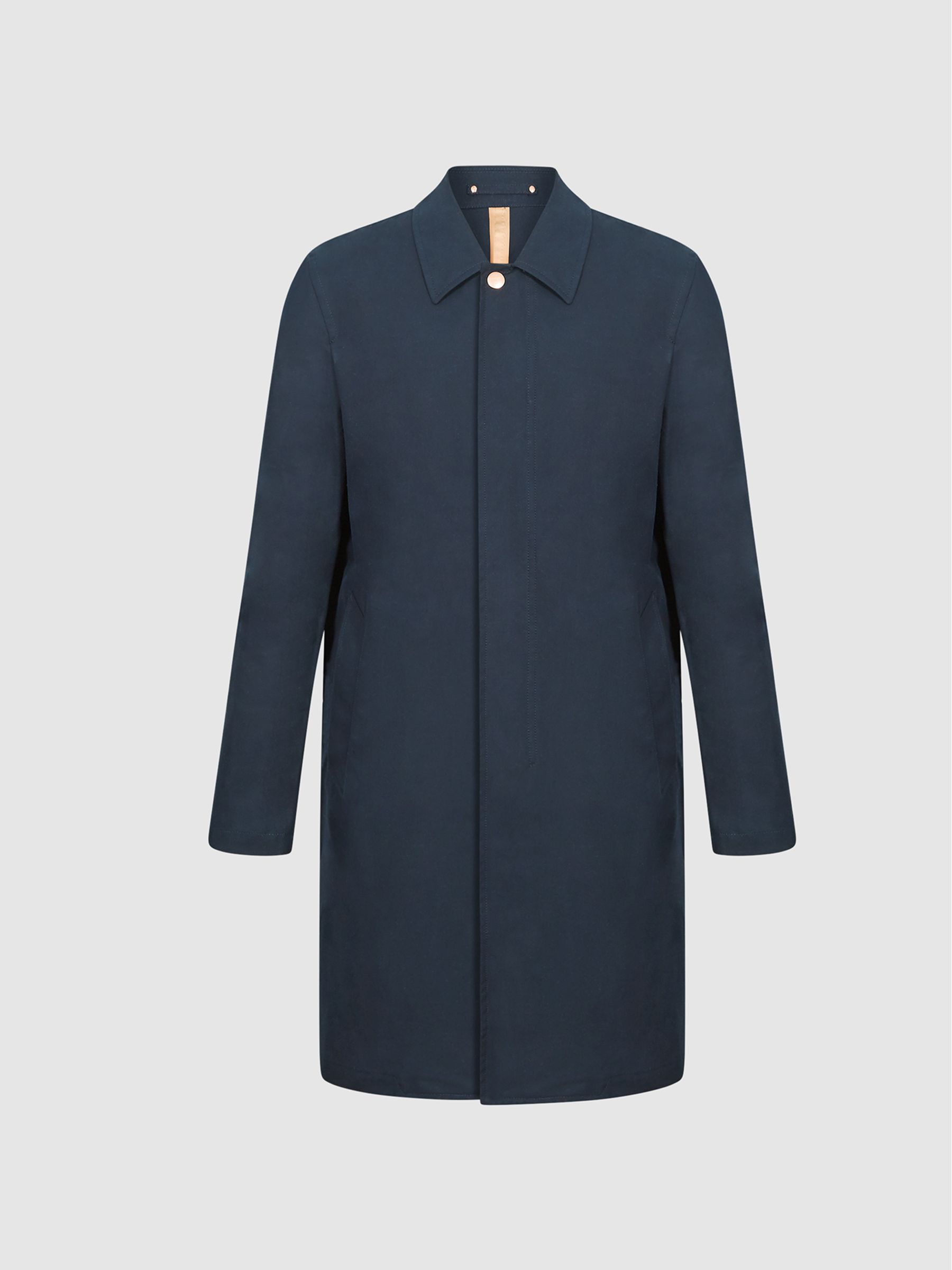 Private White V.c. Coat in Navy - Image 2 of 6