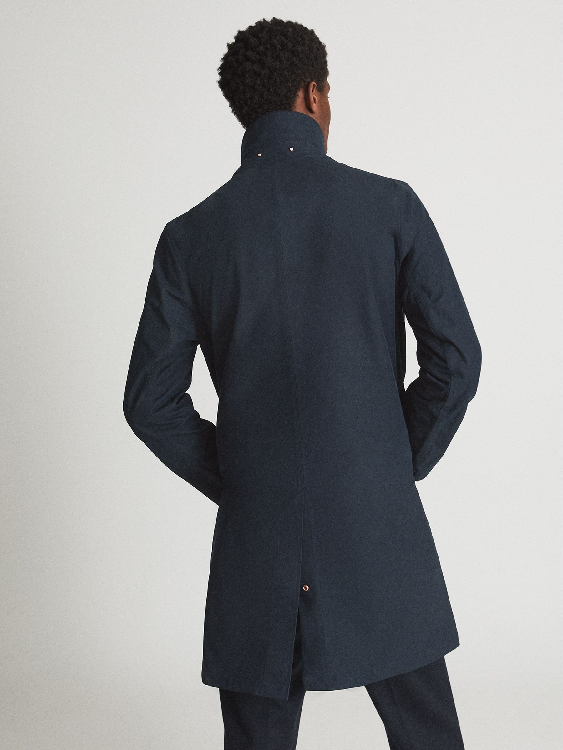 Private White V.c. Coat in Navy - Image 5 of 6