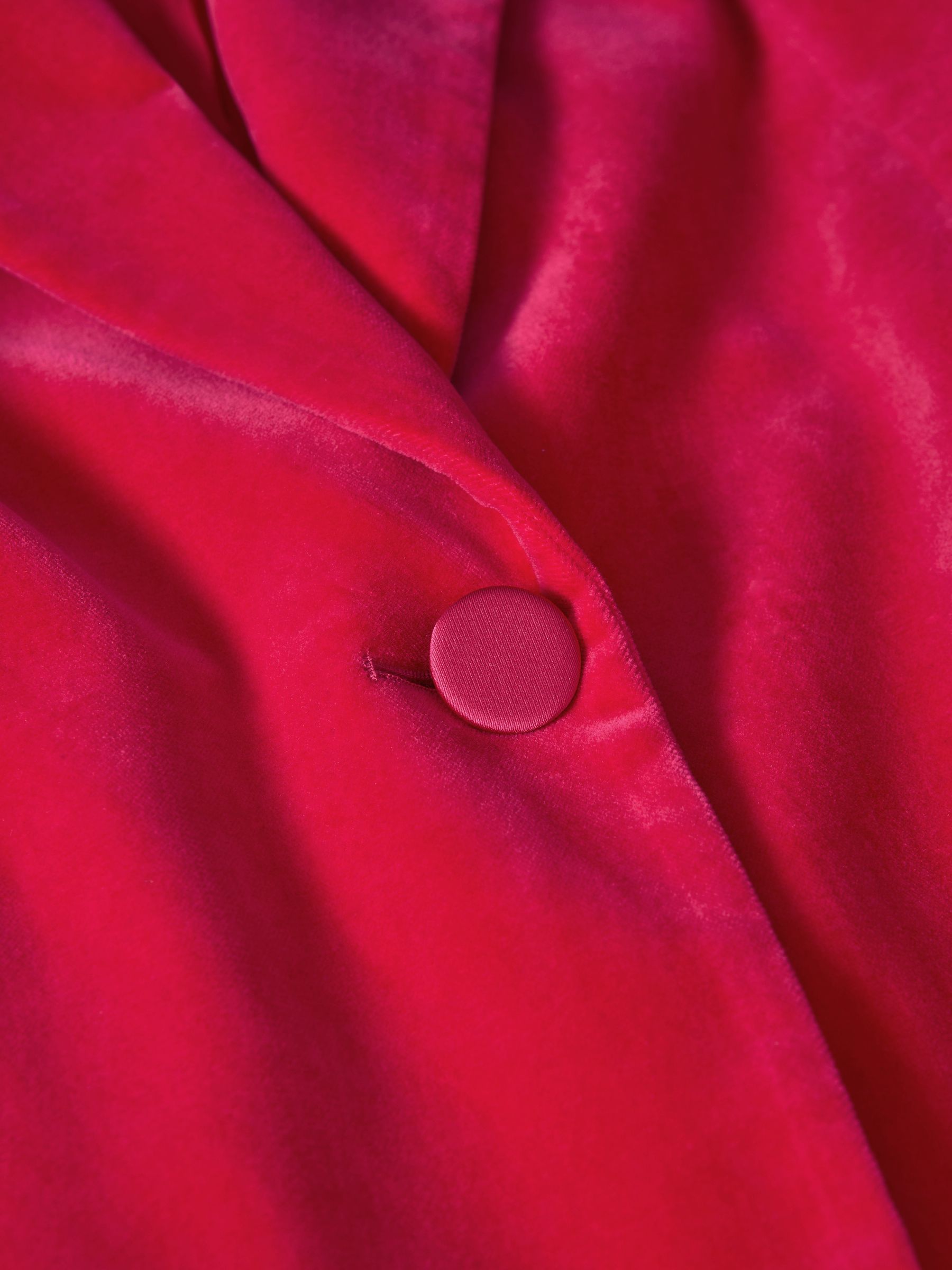 Petite Velvet Single Breasted Suit Blazer in Pink - Image 6 of 8