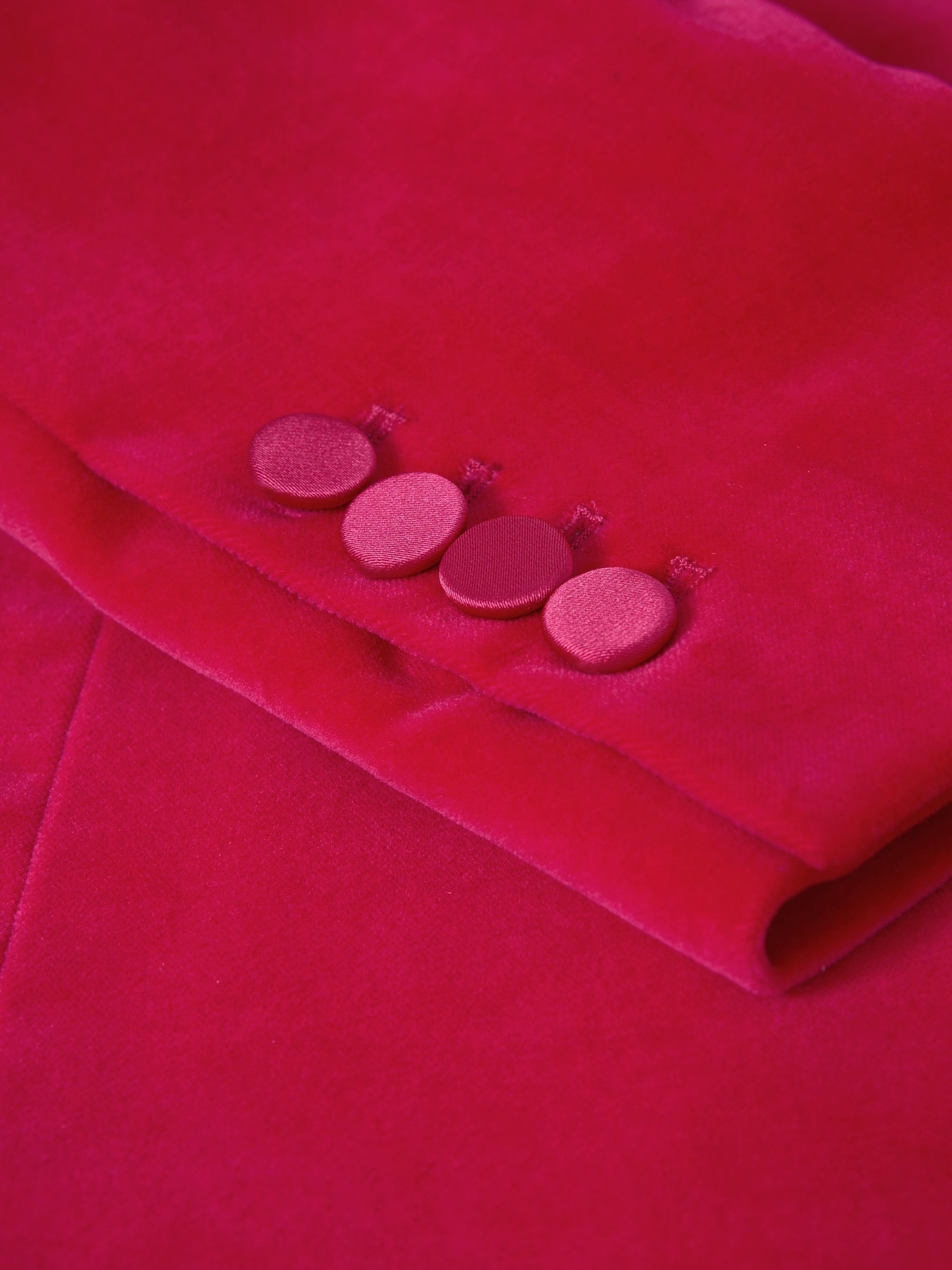 Petite Velvet Single Breasted Suit Blazer in Pink - Image 7 of 8