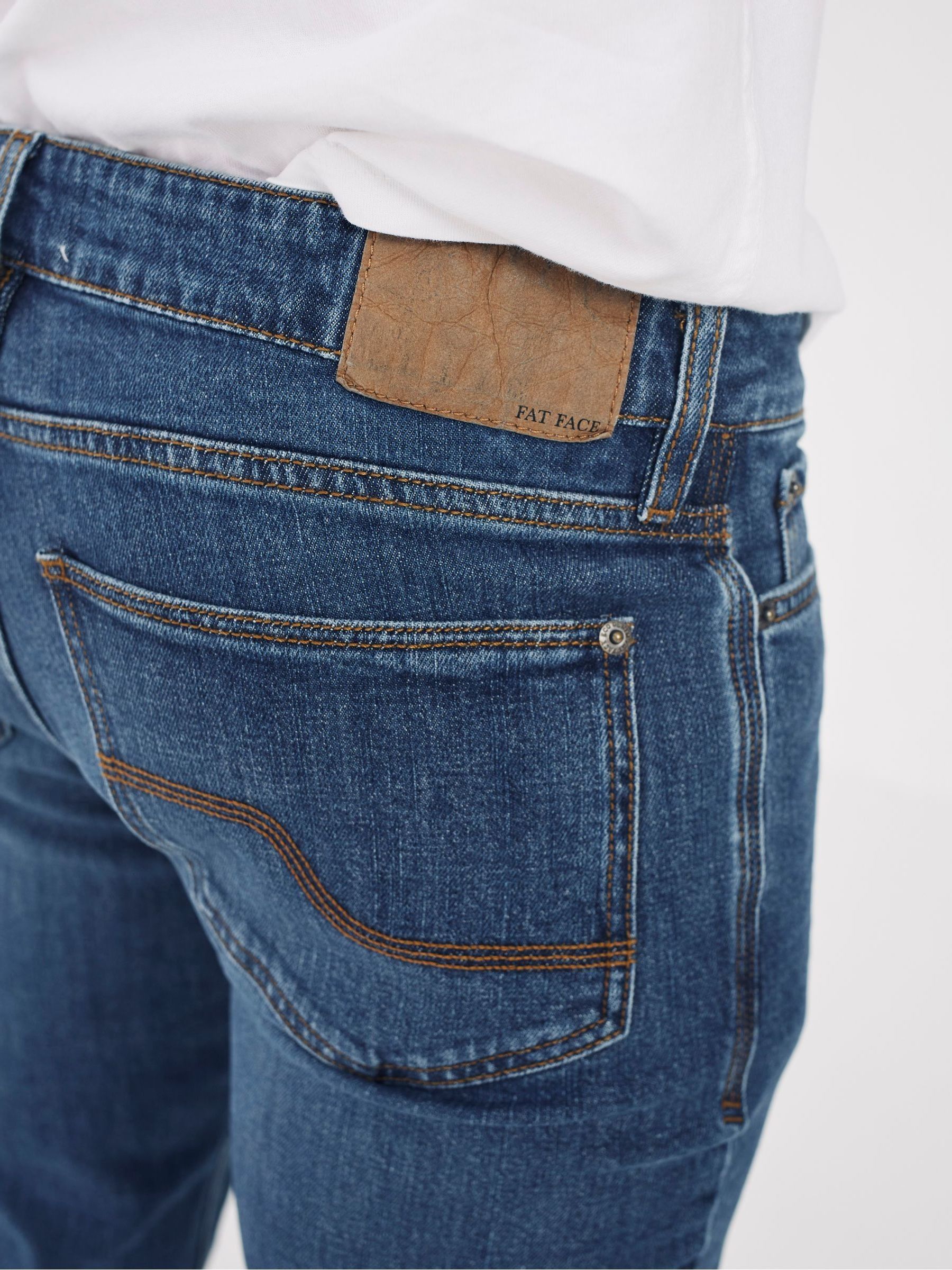 Blue Slim Stone Wash Jeans - Image 3 of 4