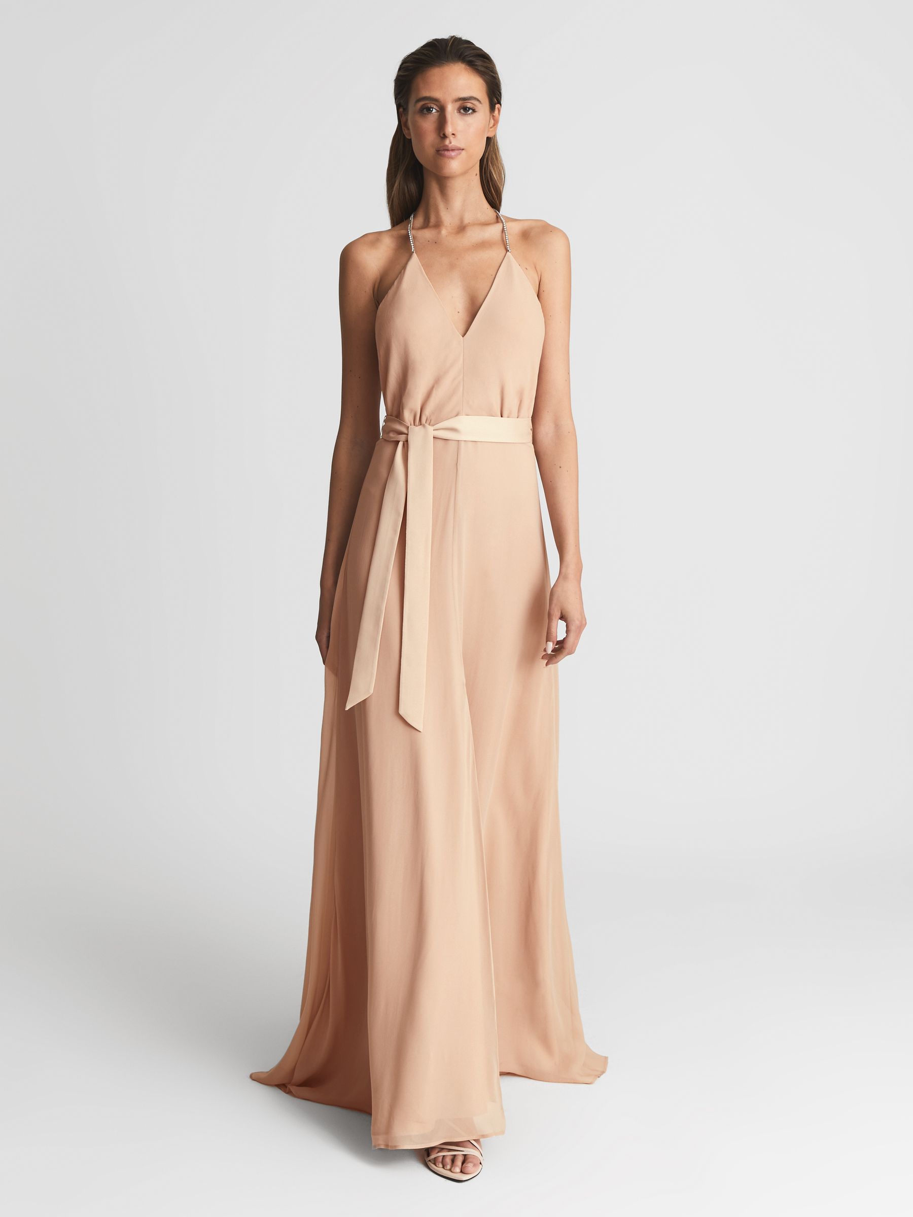 Strappy Maxi Dress in Nude - Image 3 of 7