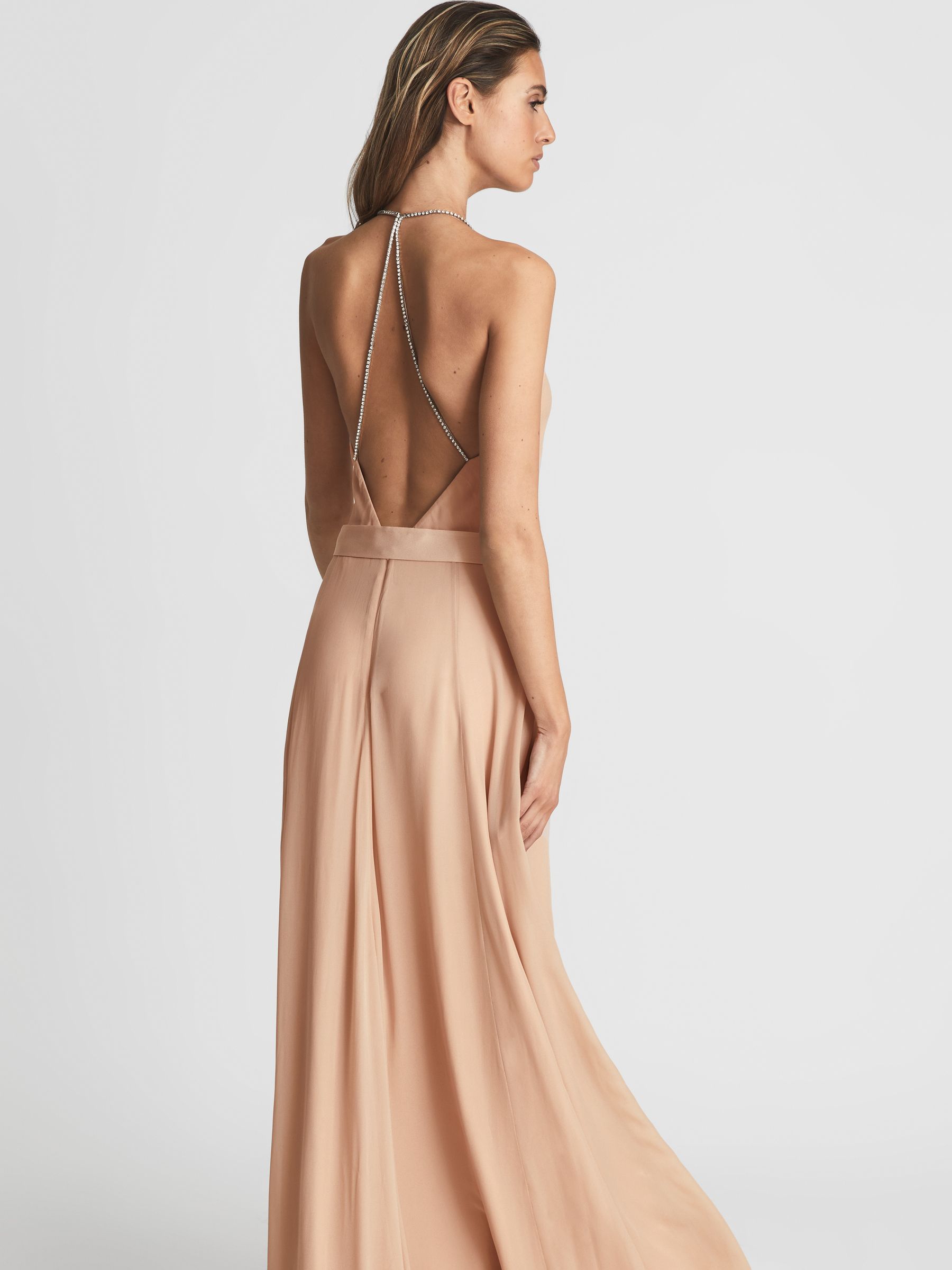 Strappy Maxi Dress in Nude - Image 4 of 7