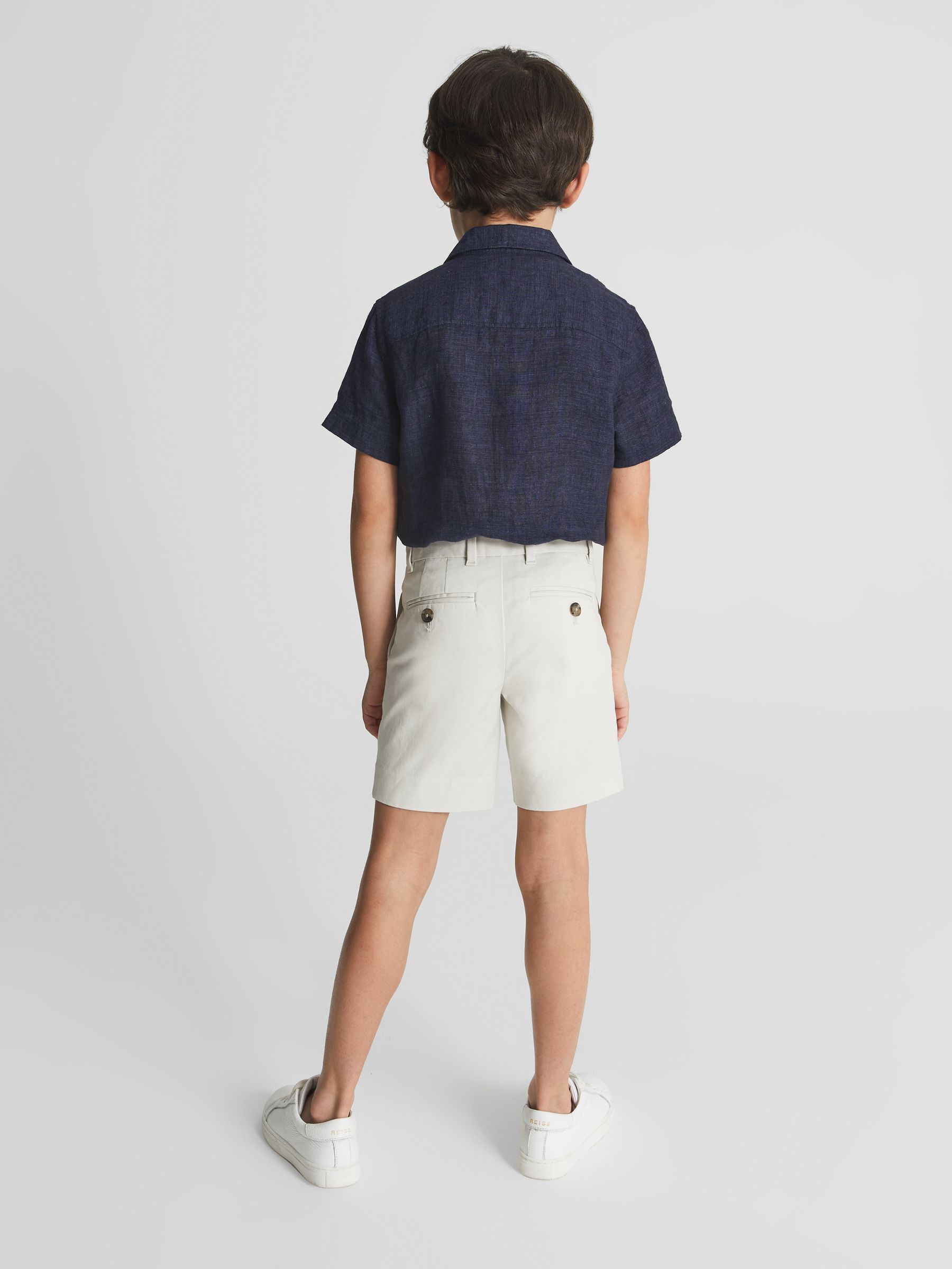 Junior Casual Chino Shorts in Chalk - Image 5 of 6