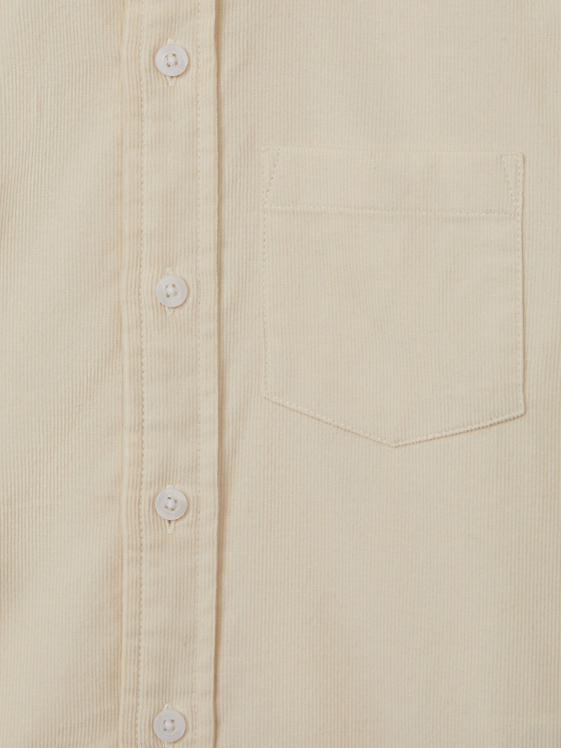 9-13 yrs Corduroy Cutaway Collar Shirt in White - Image 7 of 7