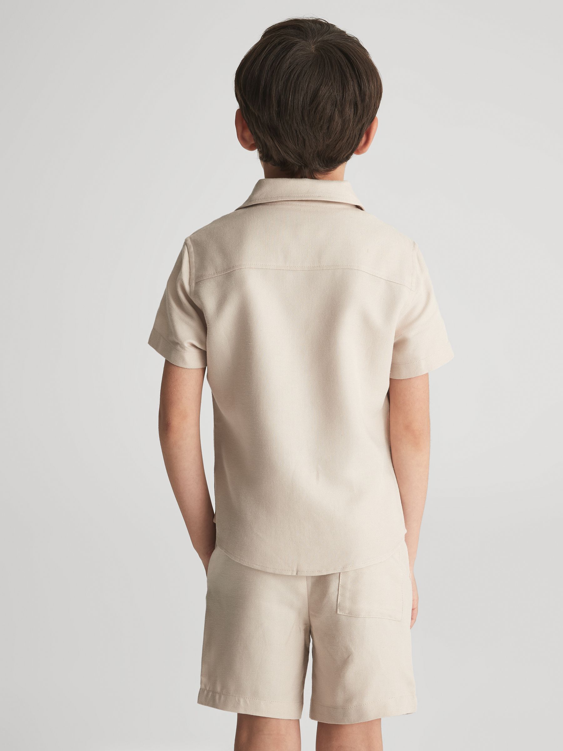 Short Sleeve Shirt in Stone - Image 3 of 7