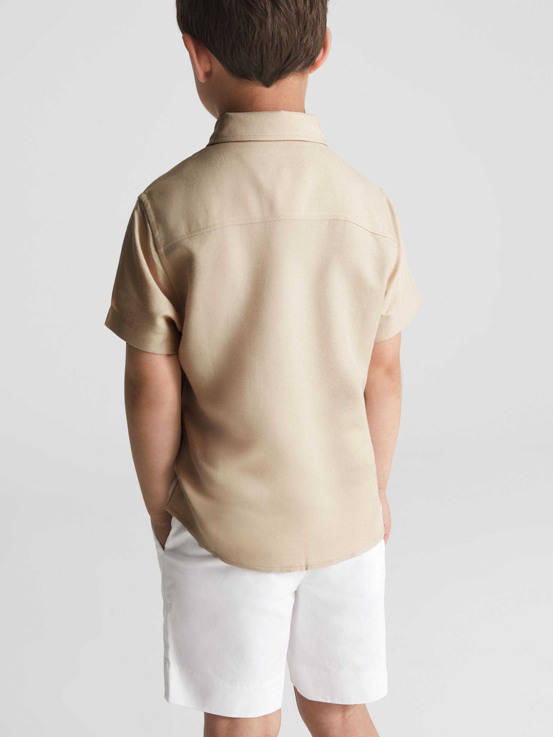 Short Sleeve Shirt in Stone - Image 5 of 7