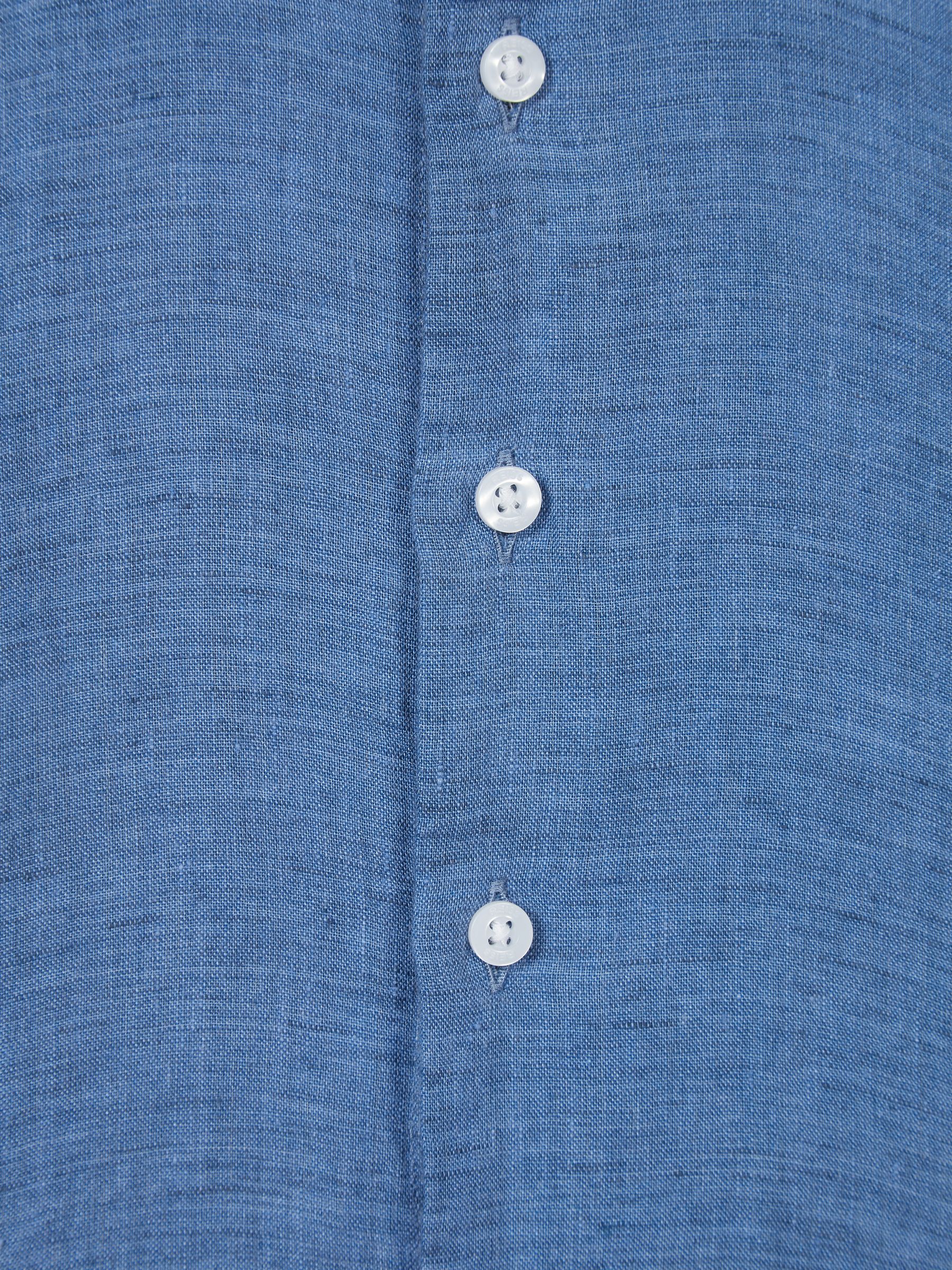 Linen Regular Fit Shirt in Cornflower Blue - Image 5 of 5