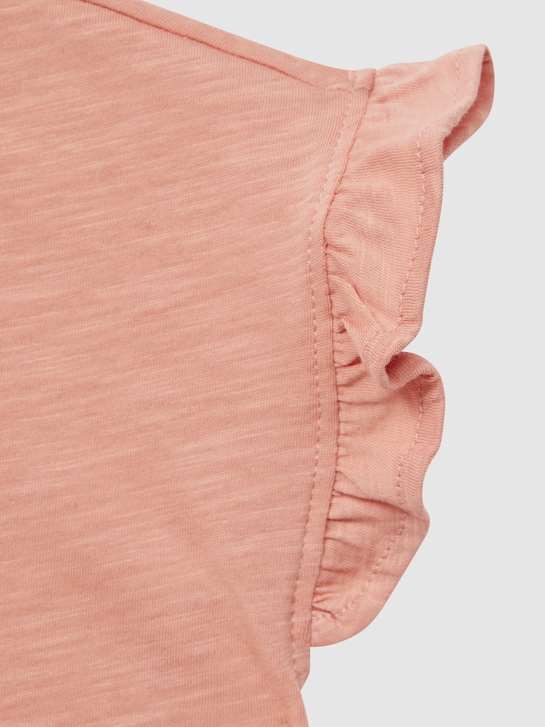 4-9 yrs Two Pack Ruffle Sleeve Cropped T-Shirts in Multi - Image 10 of 11