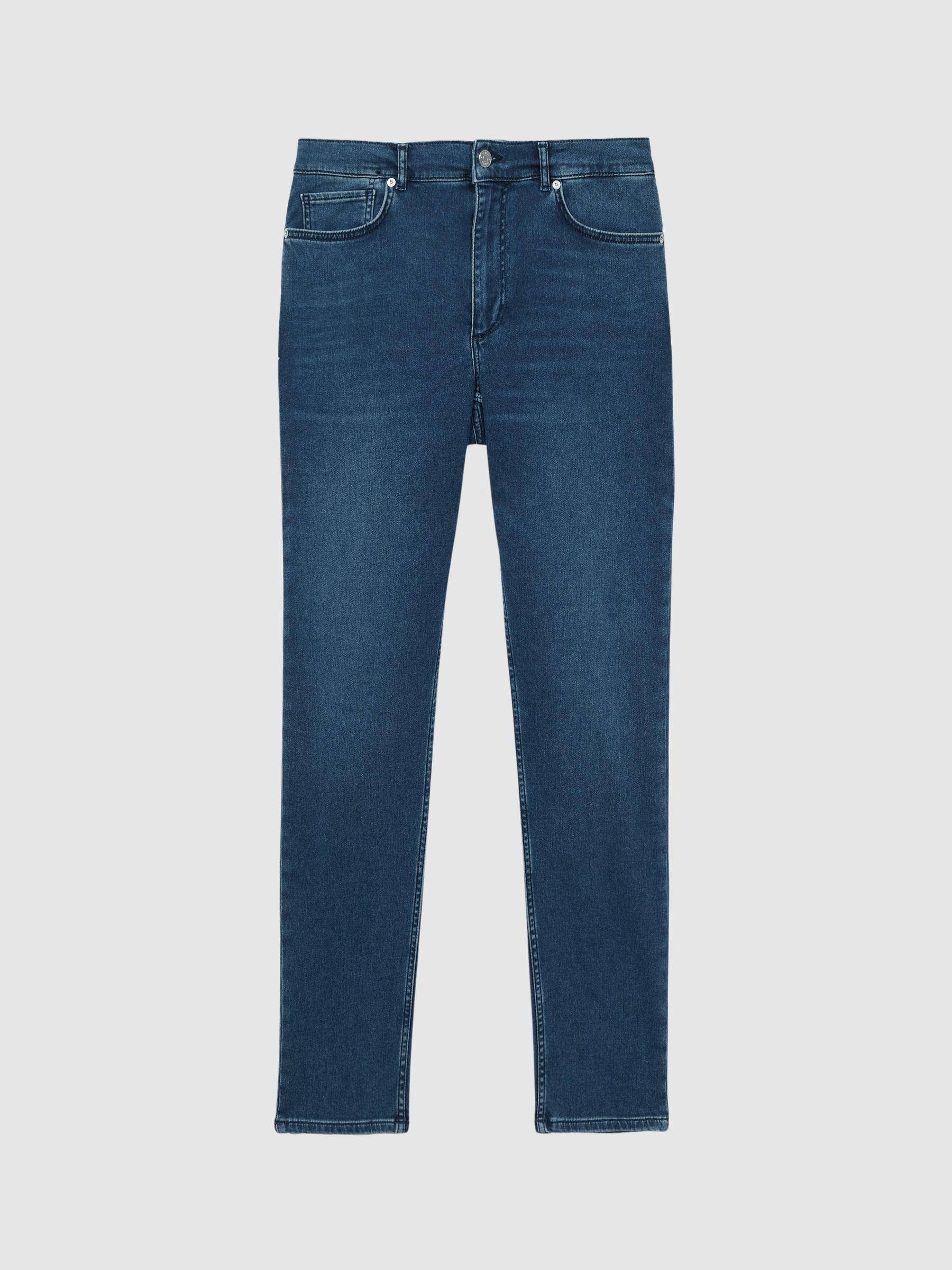 Slim Fit Jersey Jeans in Indigo - Bild 2 av 4