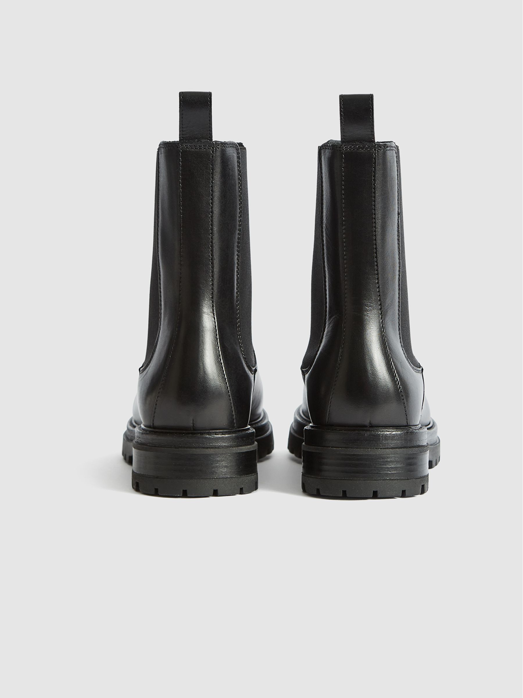 Leather Chelsea Boots in Black - Image 10 of 14