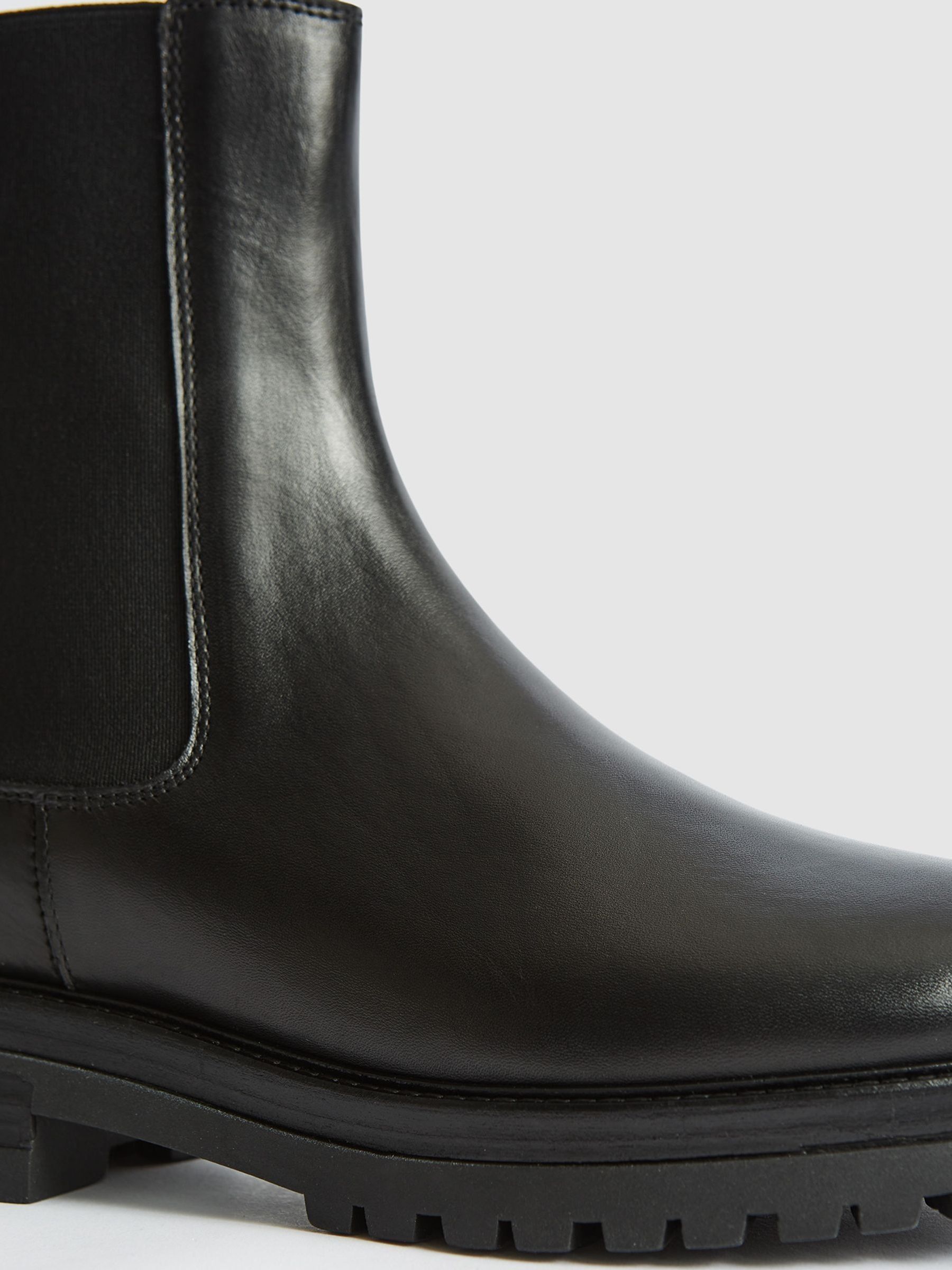 Leather Chelsea Boots in Black - Image 11 of 14