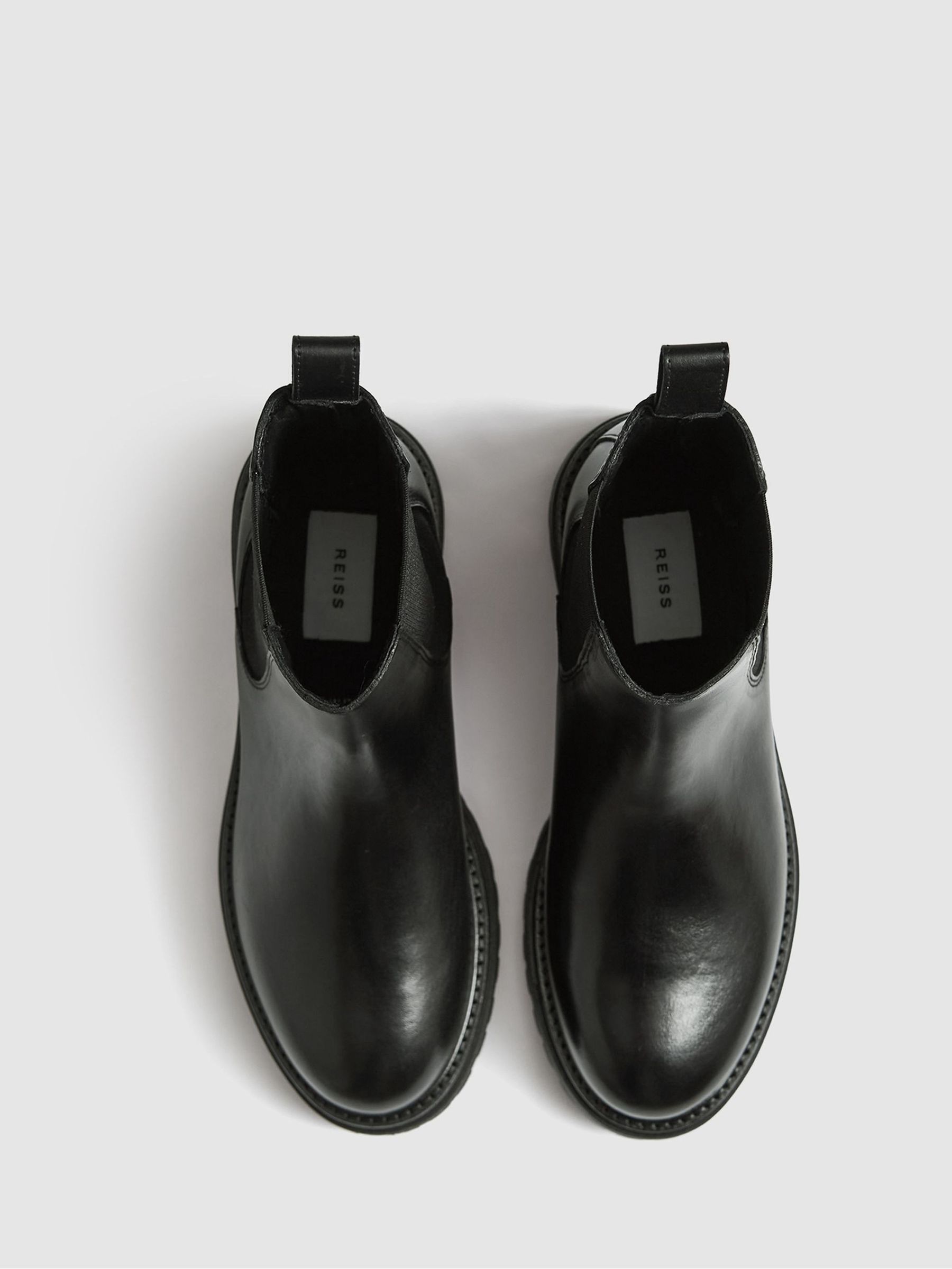 Leather Chelsea Boots in Black - Image 12 of 14