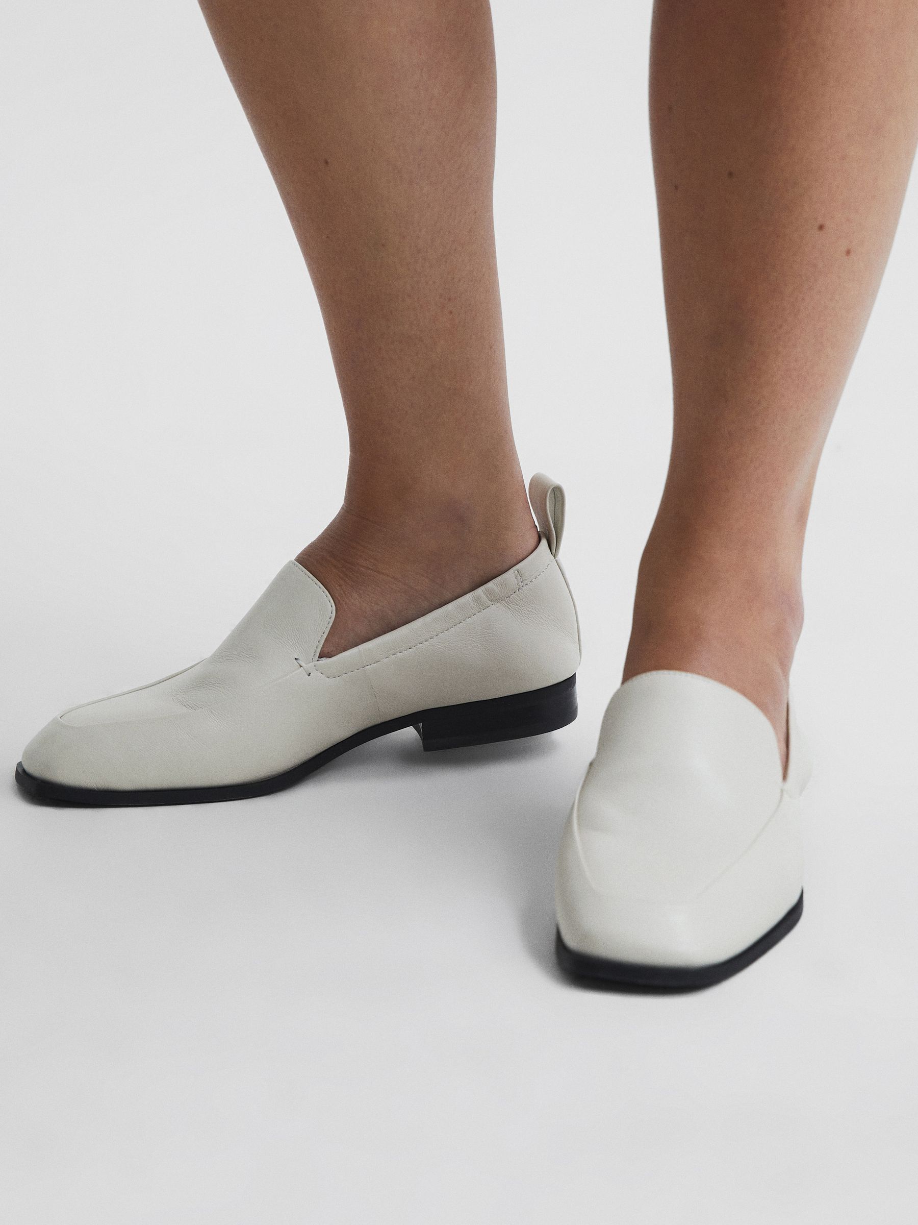 Leather Loafers in Off White - Image 2 of 7