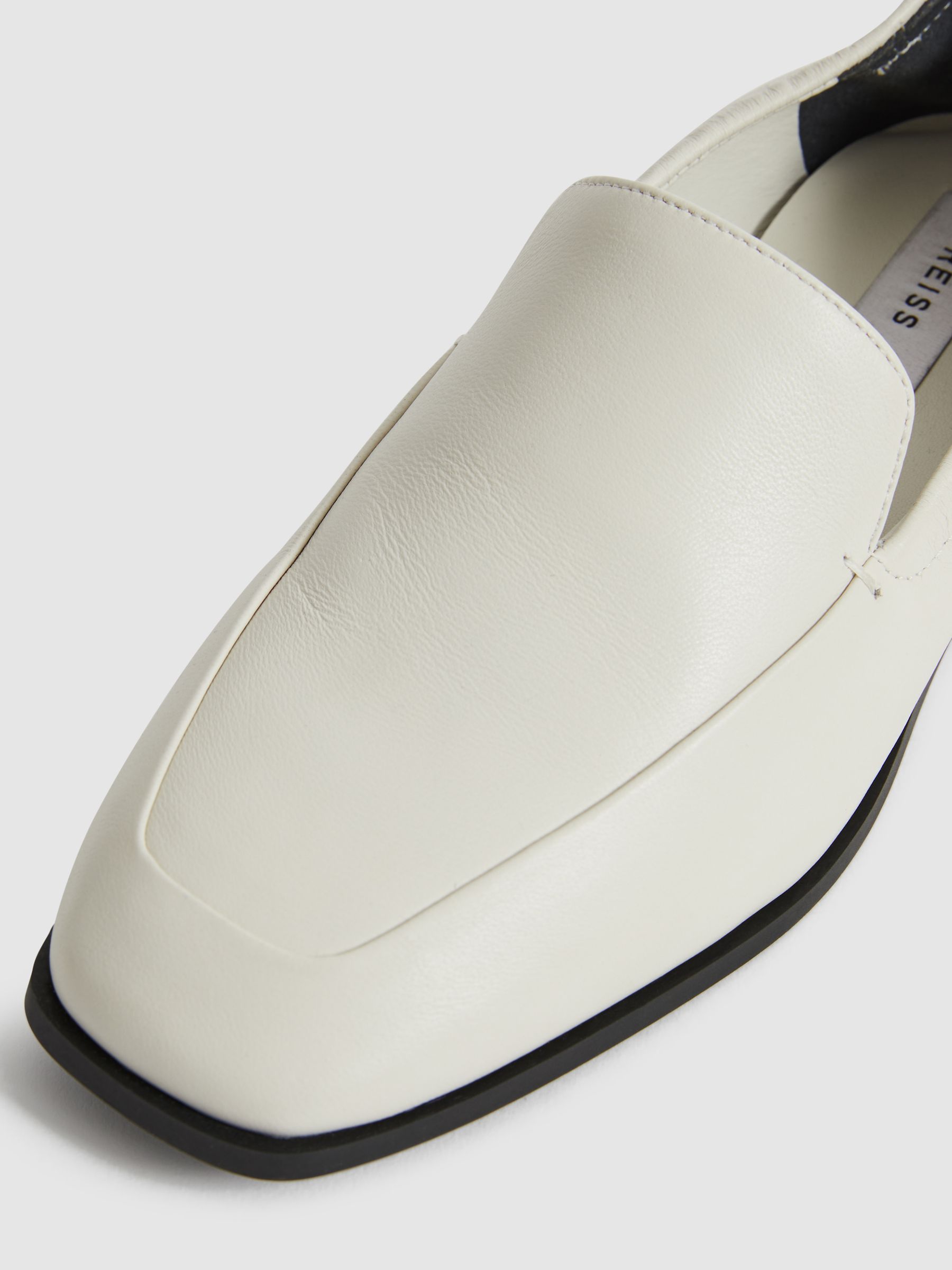 Leather Loafers in Off White - Image 4 of 7