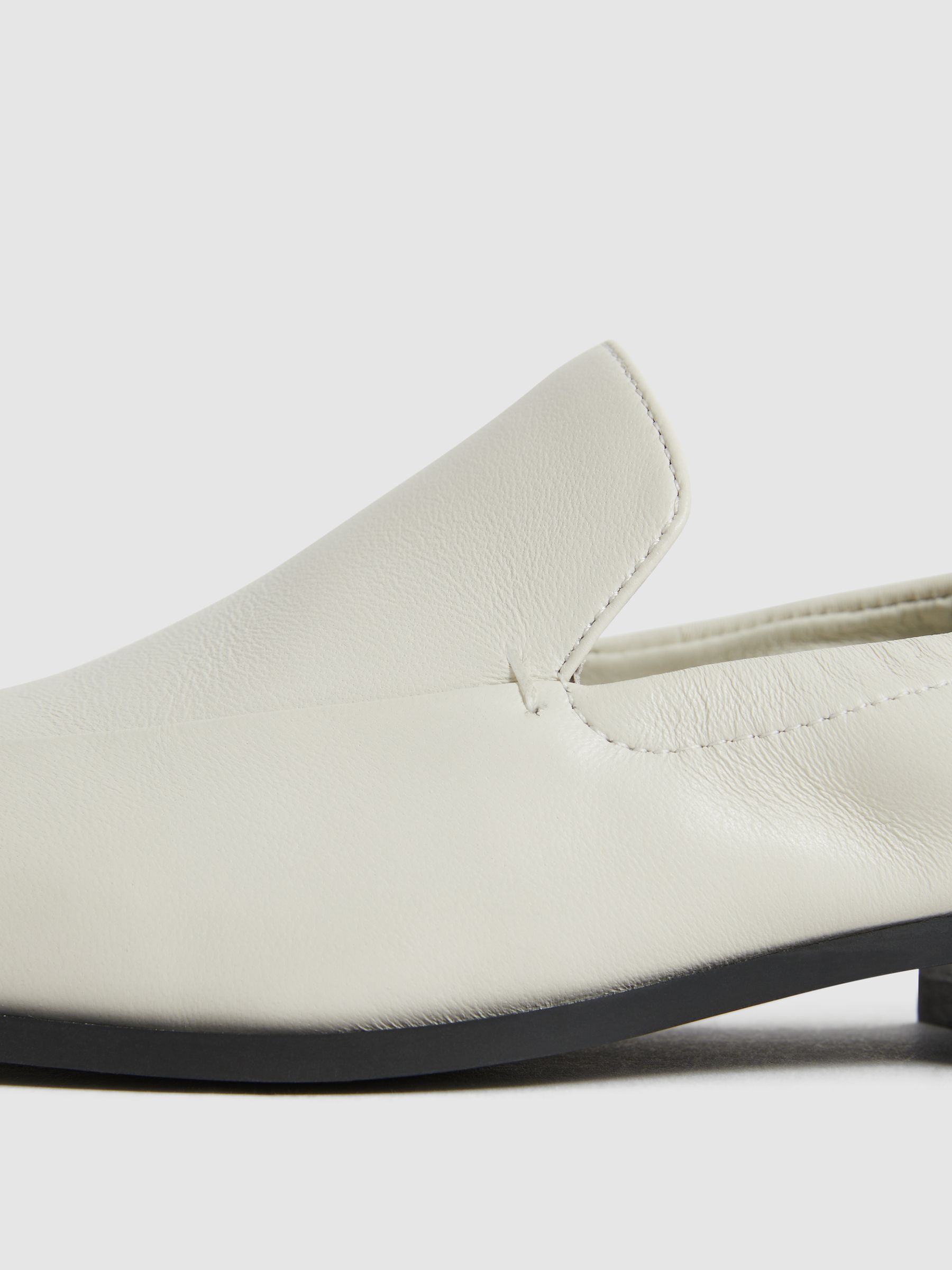 Leather Loafers in Off White - Image 6 of 7