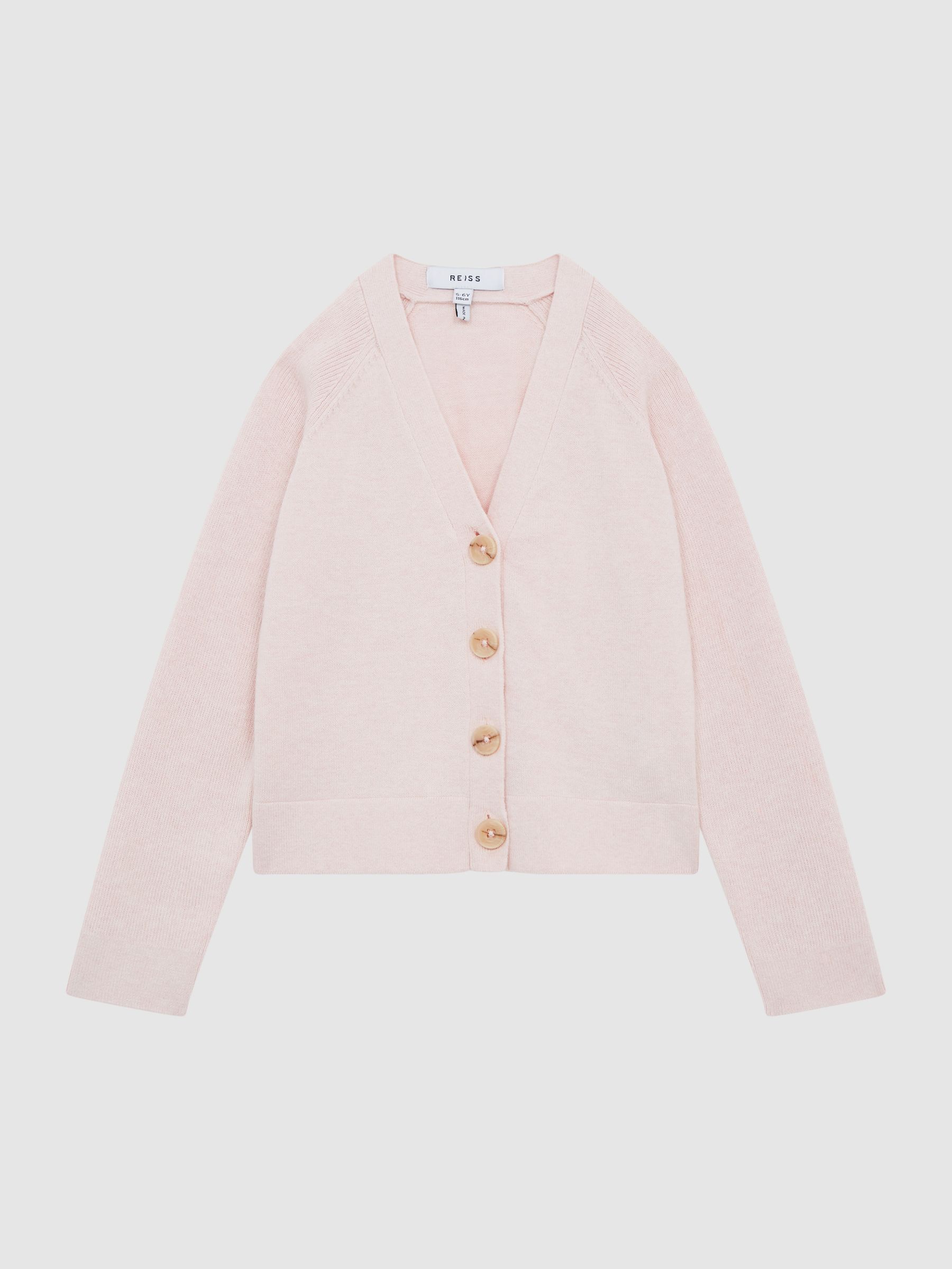 Cashmere Blend Cardigan in Pink - Image 2 of 5