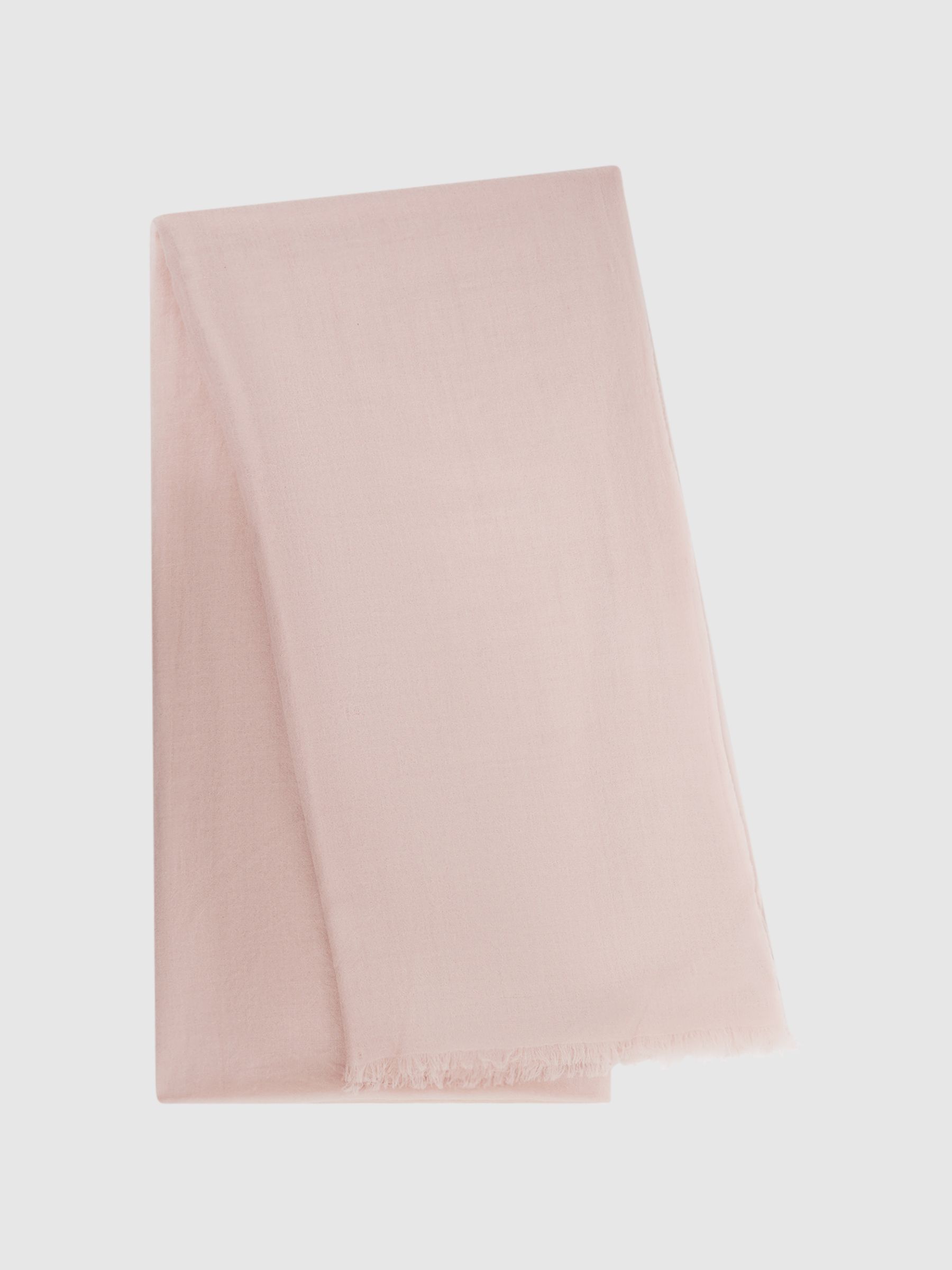 Wool-Cashmere Lightweight Scarf in Blush - Image 1 of 4