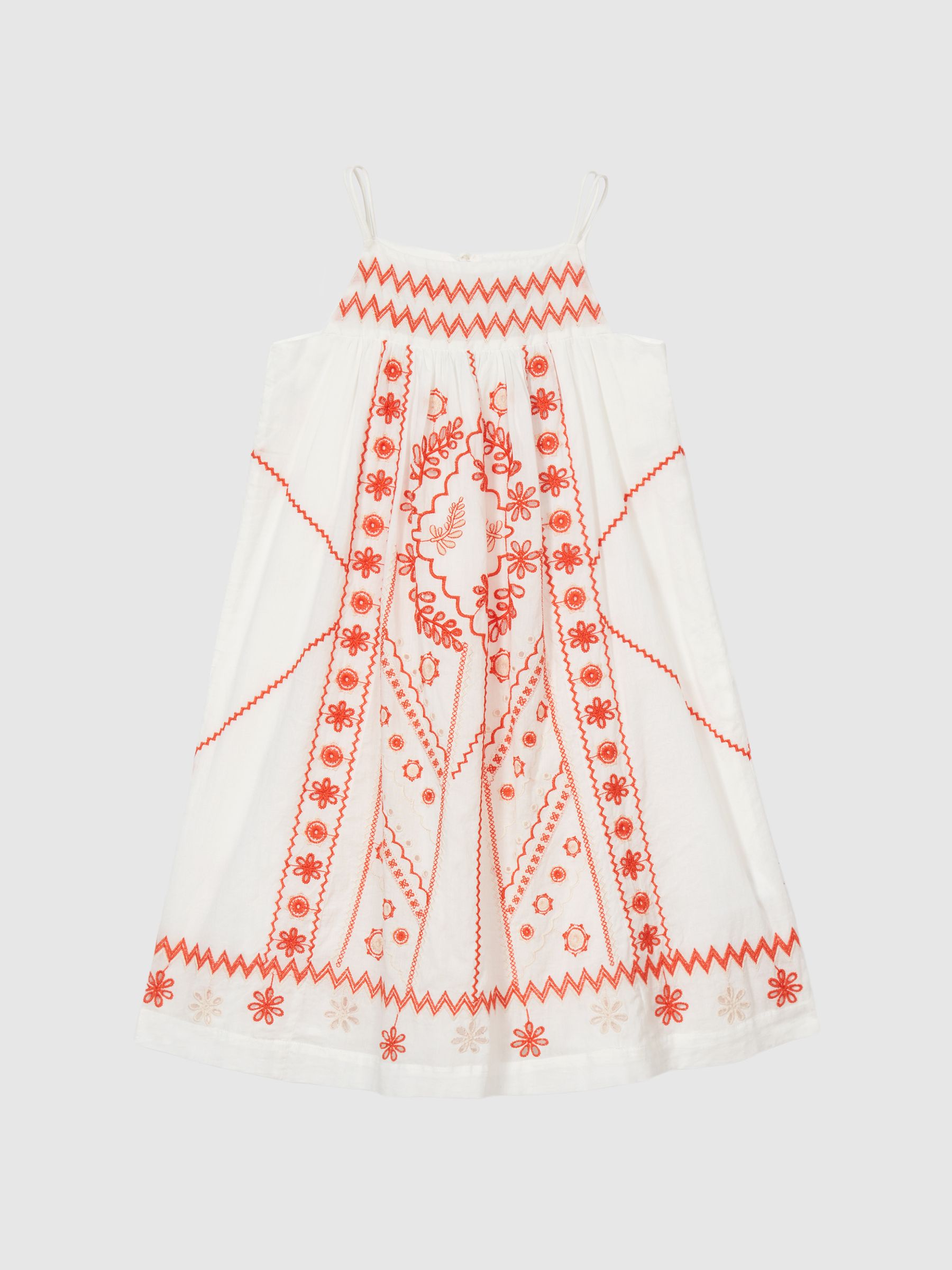 Embroidered Dress in White - Image 2 of 6