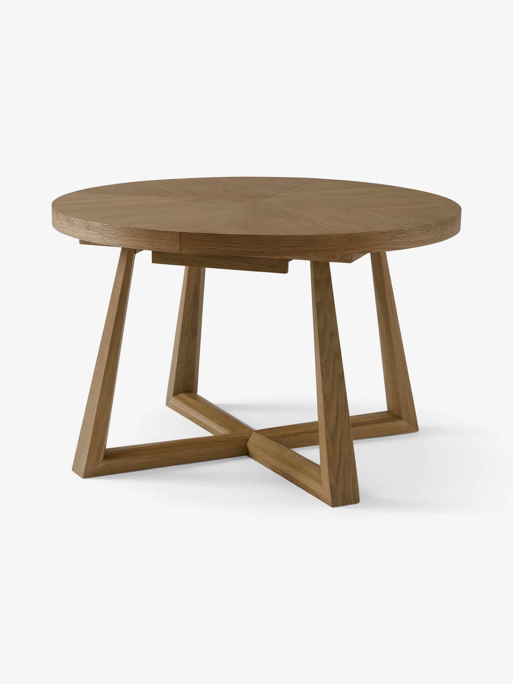 Belgrave Round 4 to 6 Seater Extending Dining Table in Dark Stain Oak - Image 6 of 7