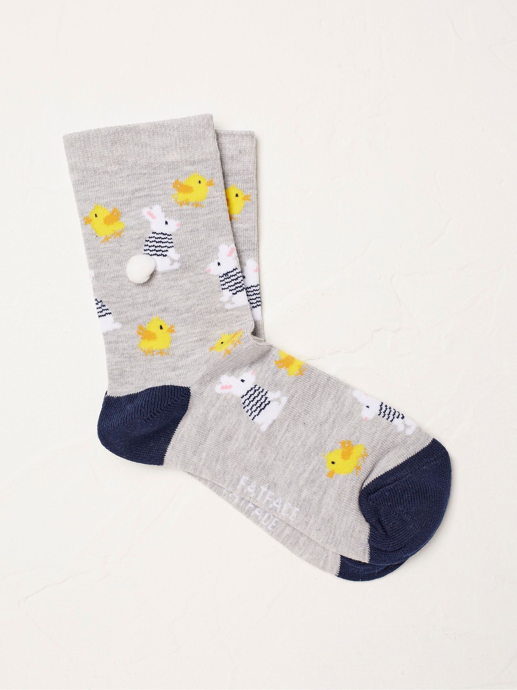 Grey Marl Bunny Socks - Image 1 of 2