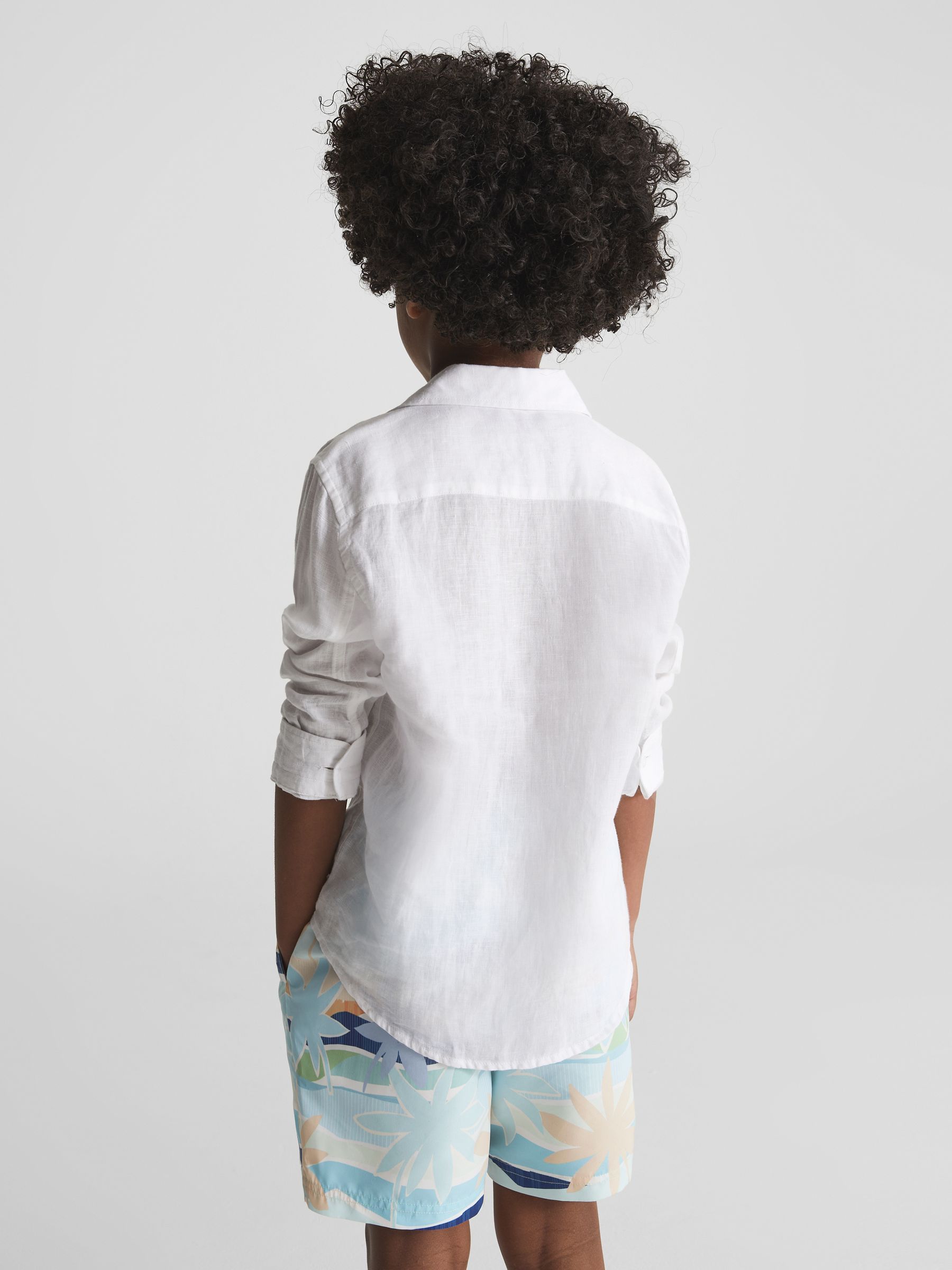 Desert Print Swim Shorts in Multi - Image 5 of 7