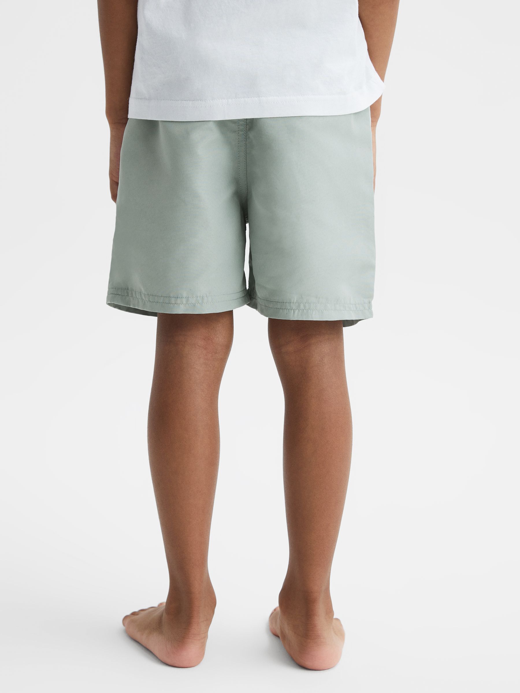 Plain Drawstring Swim Shorts in Mint - Image 5 of 5
