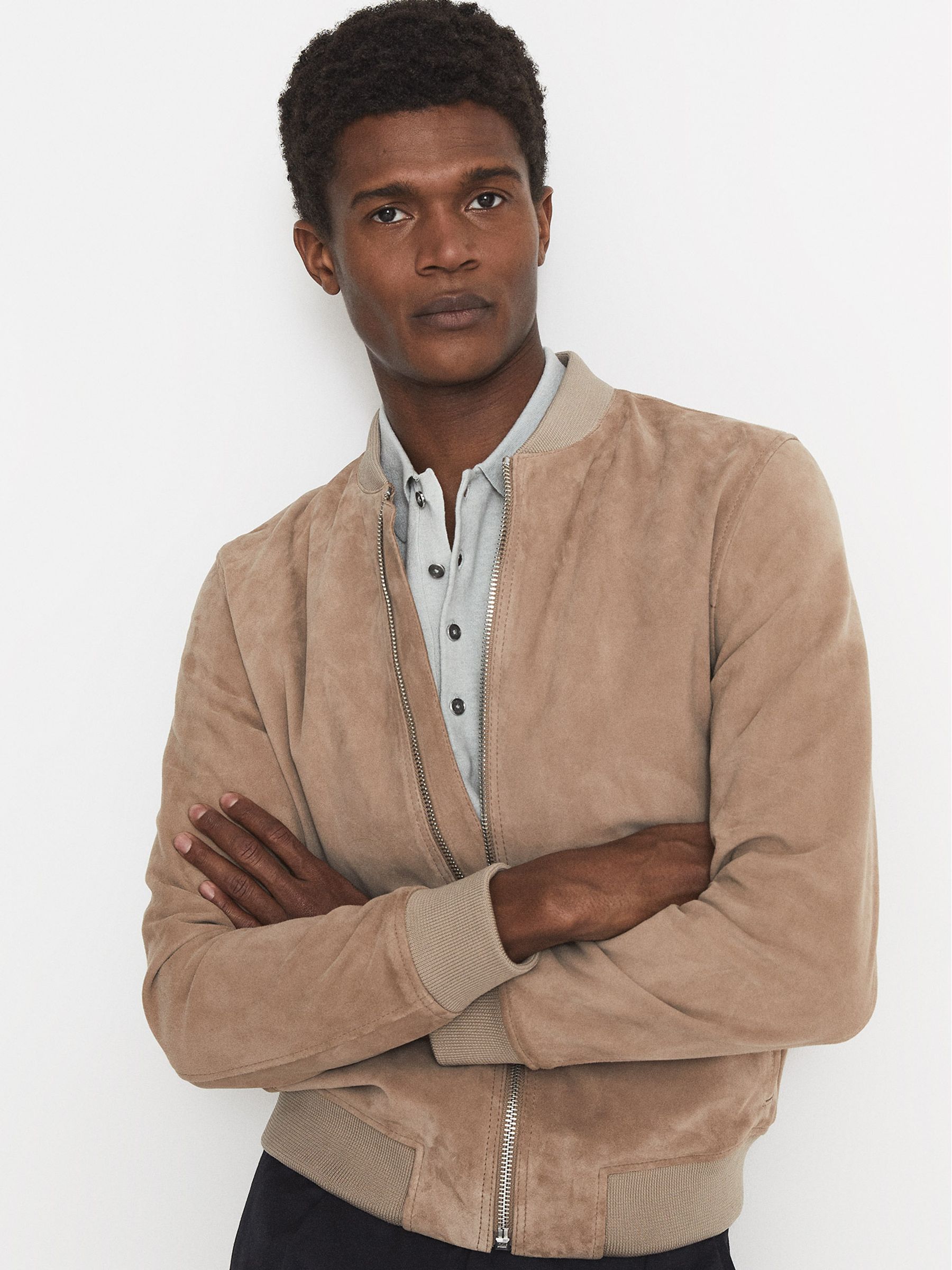 Half Zip Colourblock Polo T-Shirt in Sage - Image 7 of 7