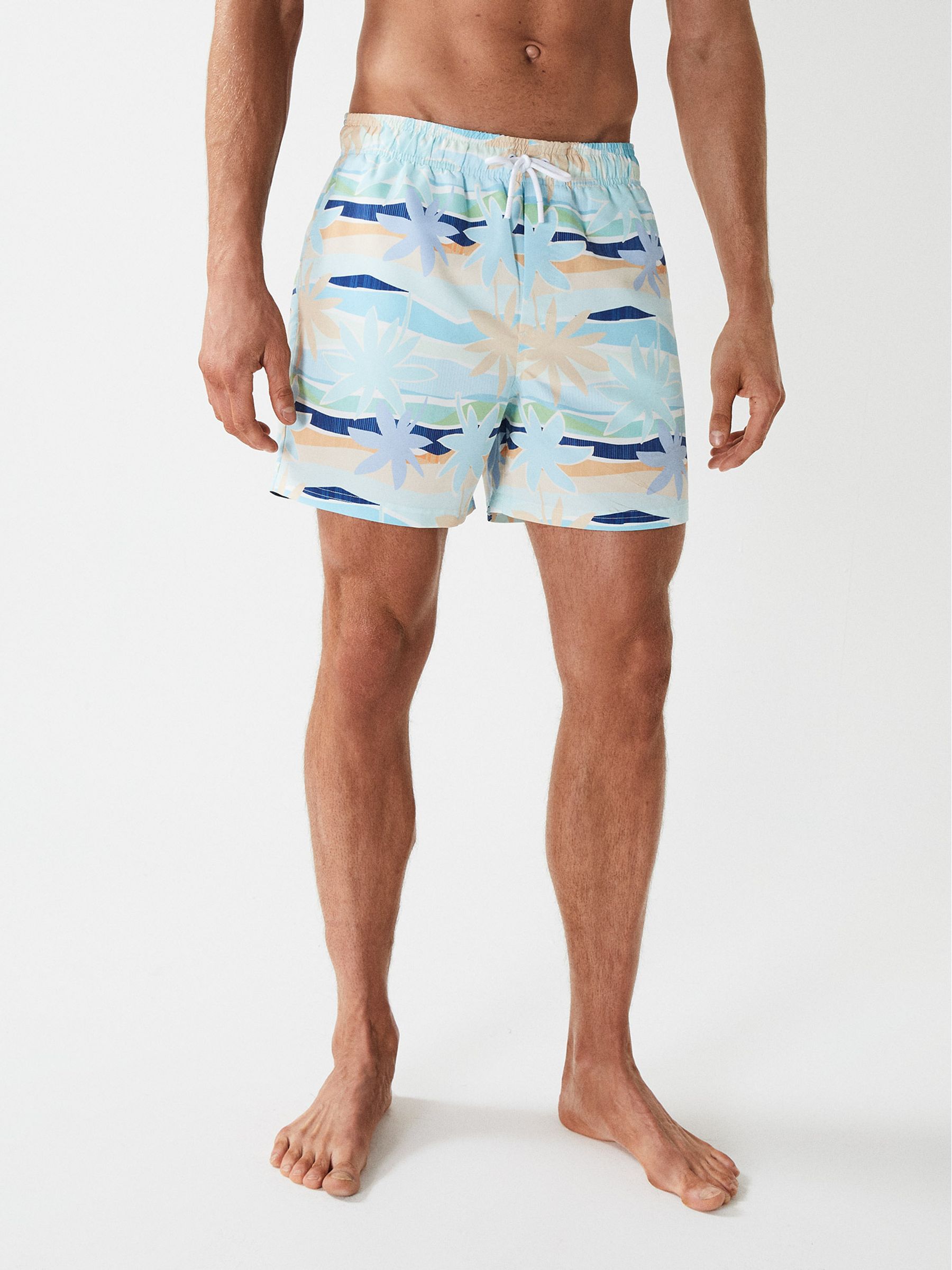 Desert Print Swim Shorts in Multi - Image 4 of 7
