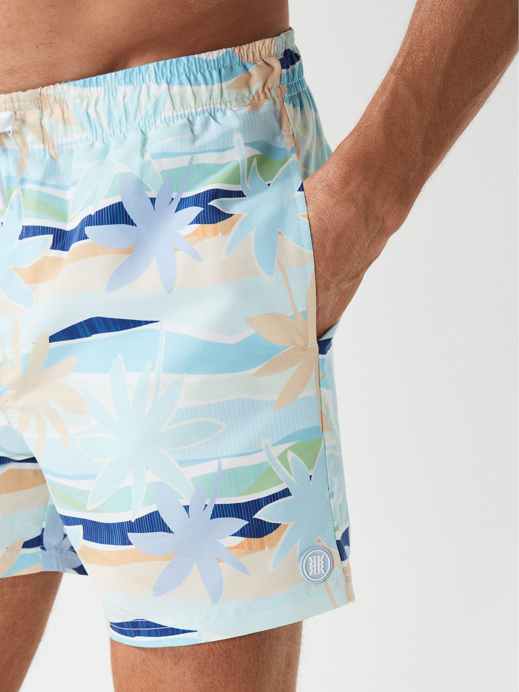 Desert Print Swim Shorts in Multi - Image 7 of 7