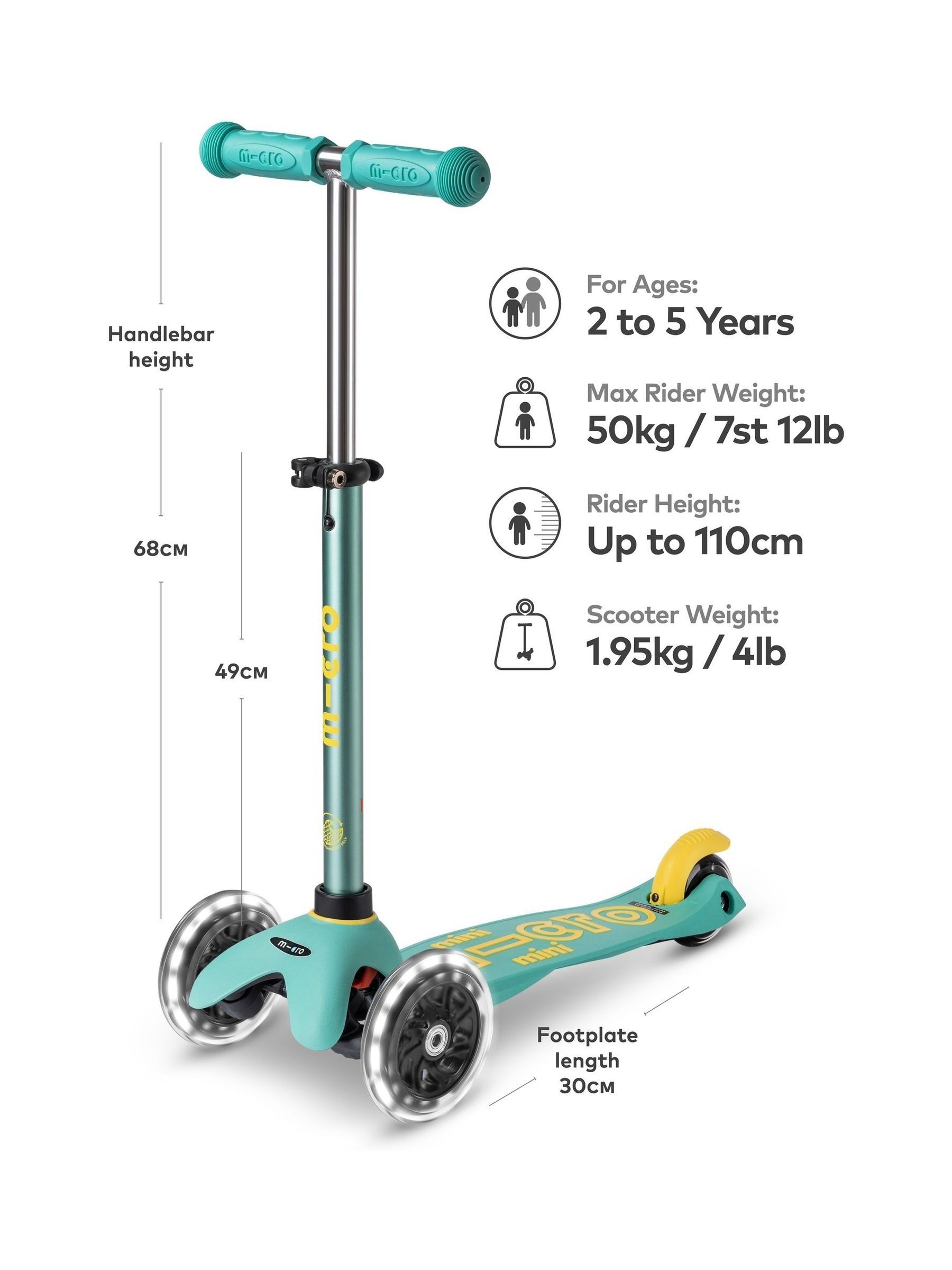 Mint Micro Scooters Mini Eco LED Scooter - Image 1 of 10