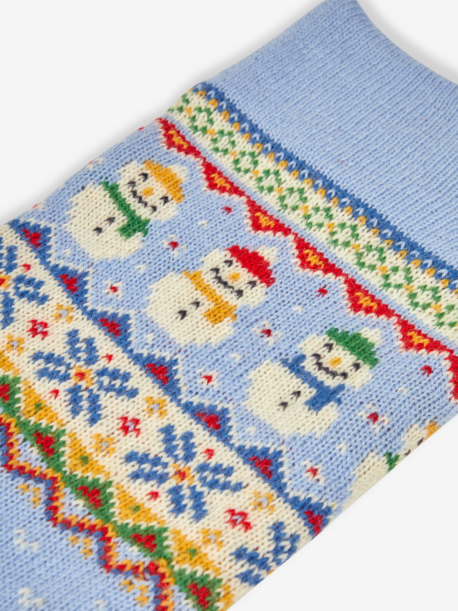 Blue Snowman Knitted Christmas Stocking - Image 3 of 3