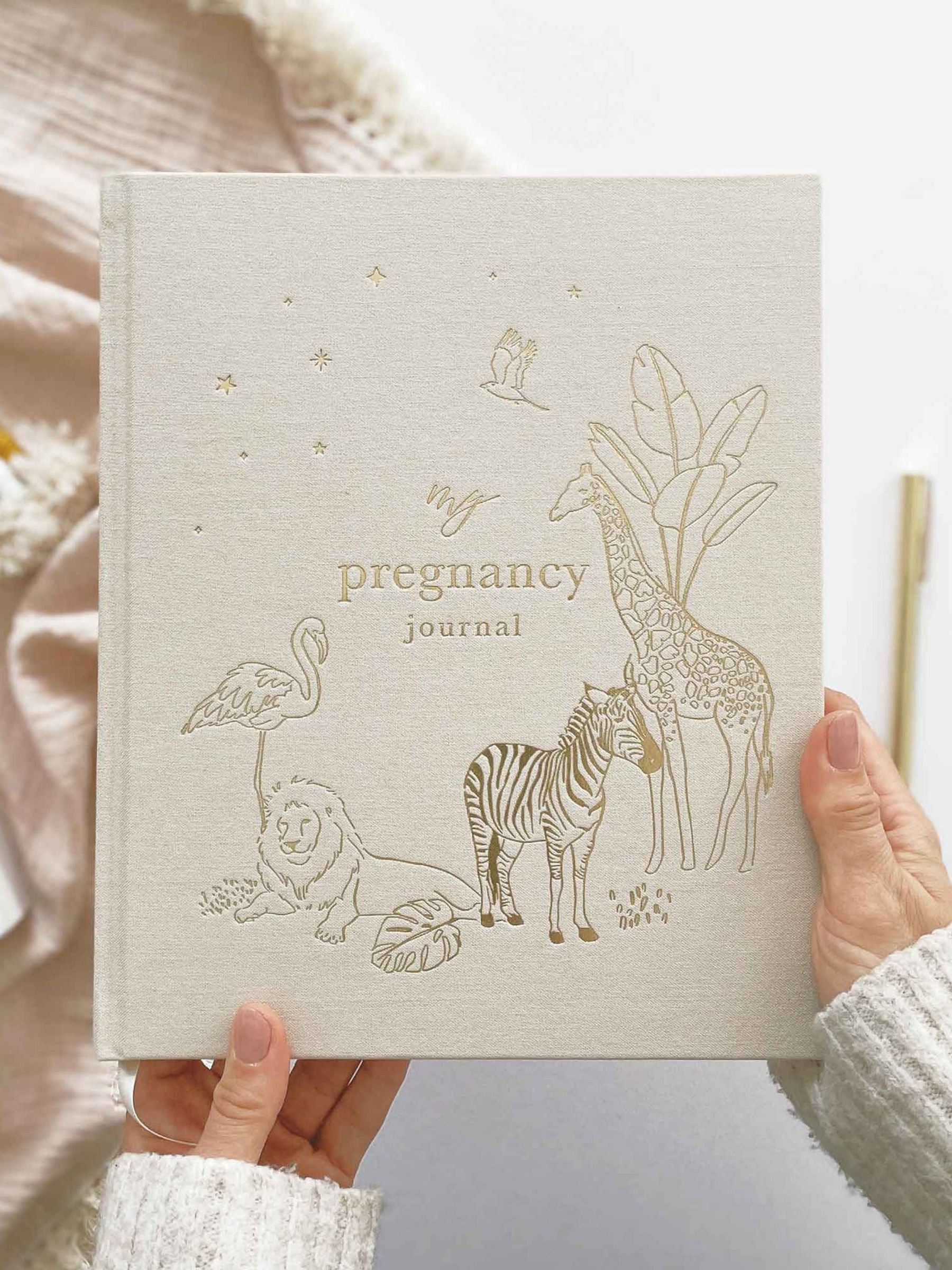 Blush and Gold Foil Pregnancy Journal - Image 1 of 3
