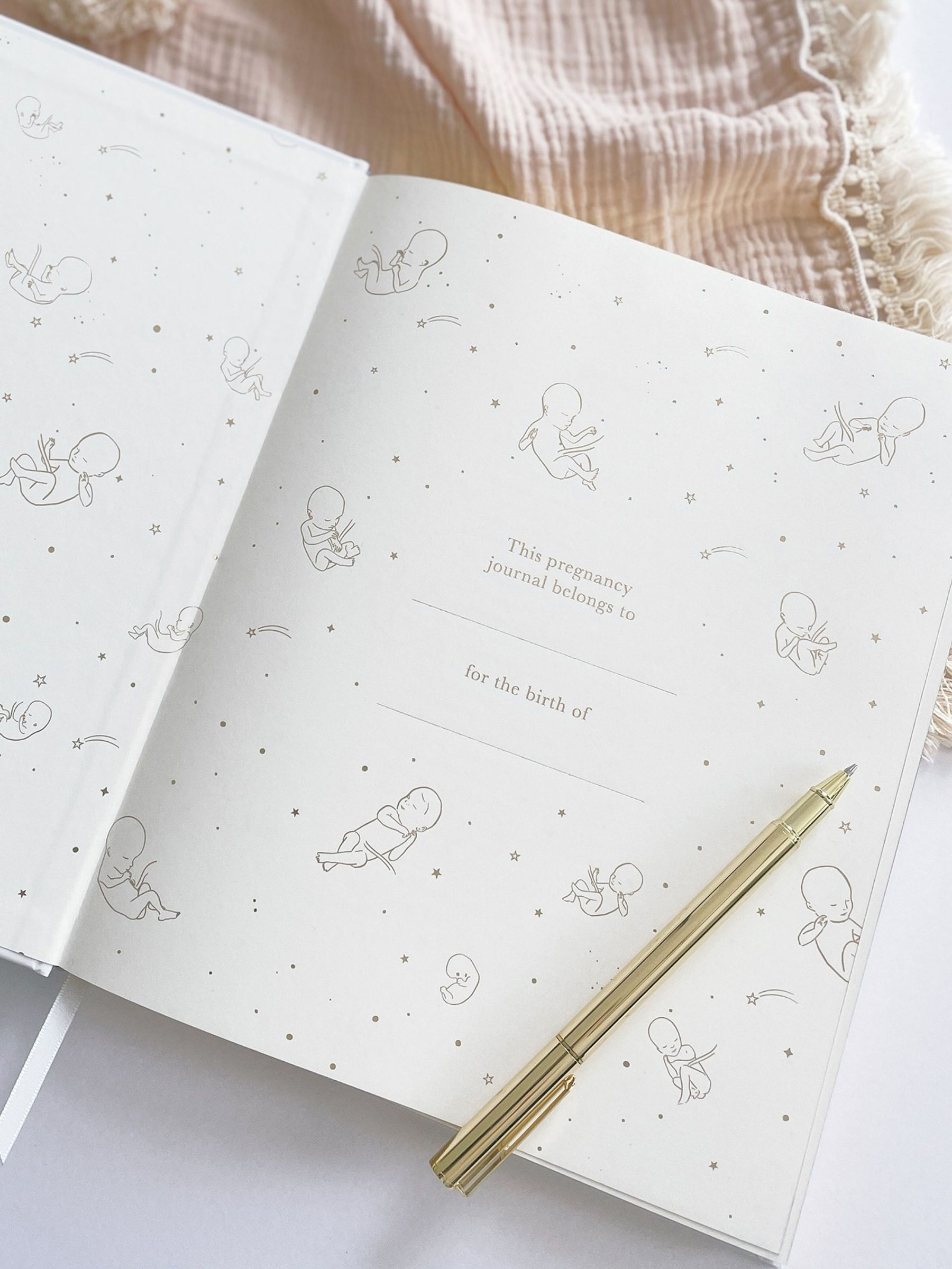 Blush and Gold Foil Pregnancy Journal - Image 3 of 3