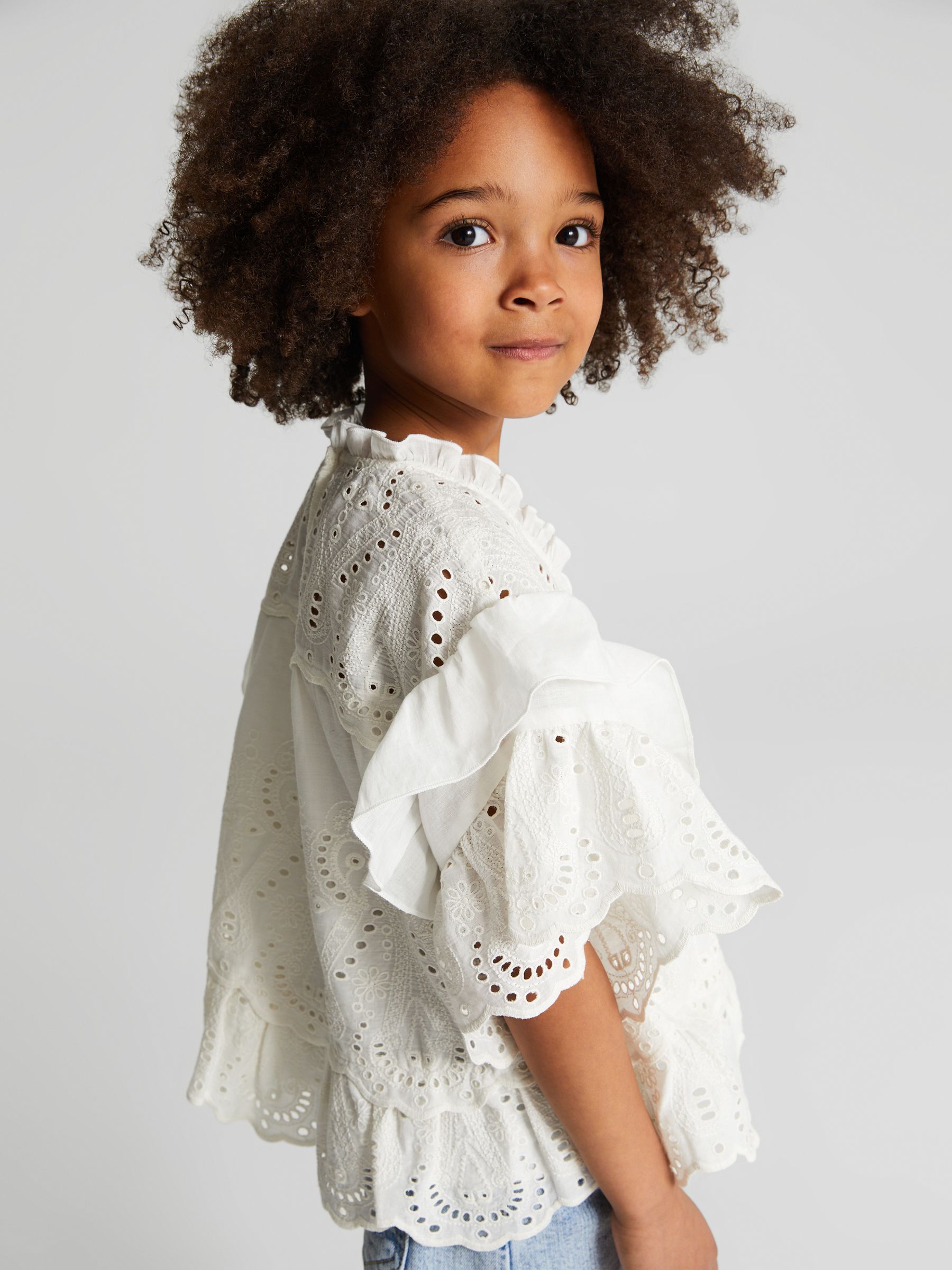 Lace Blouse in Ivory - Image 1 of 5
